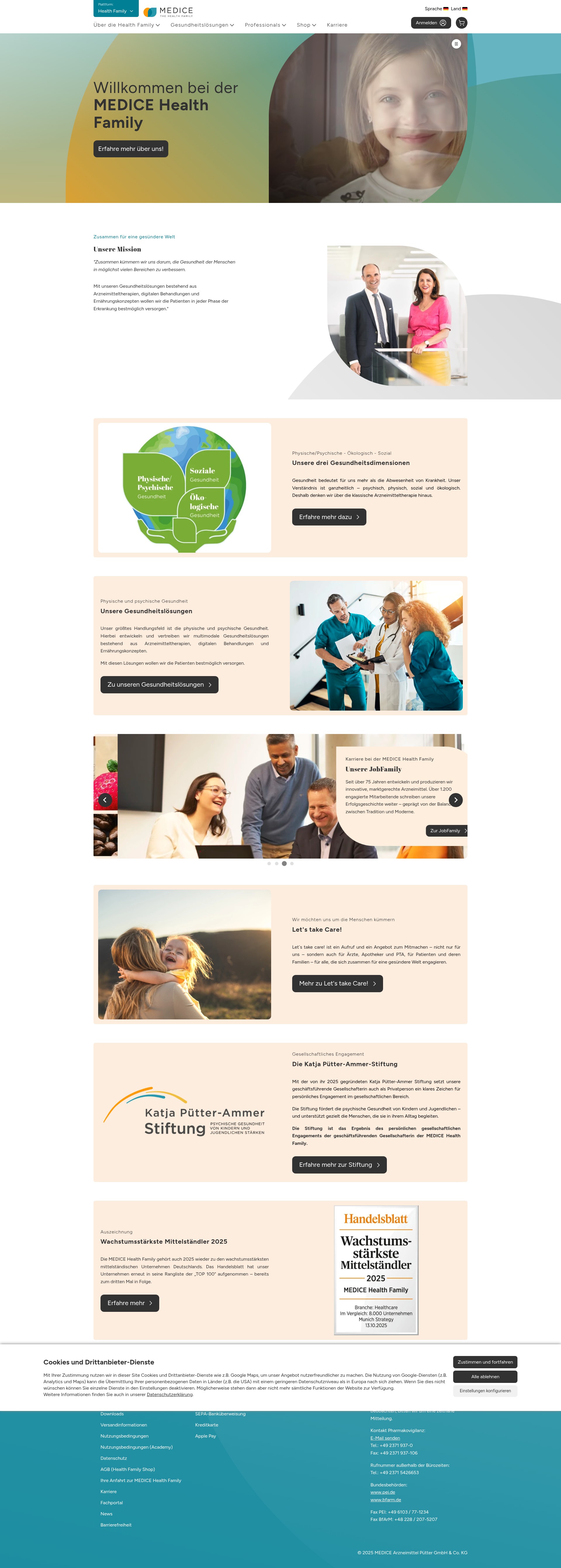 Screenshot of medice.de