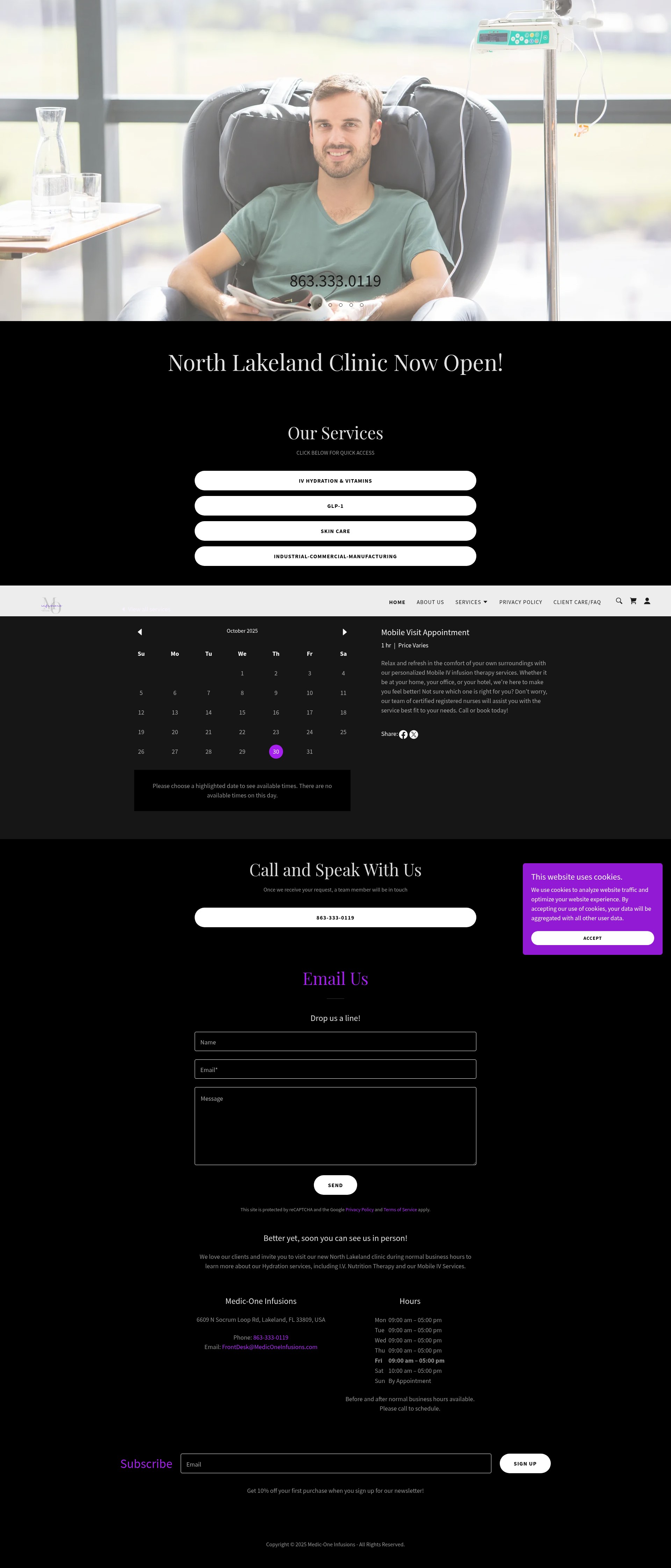 Screenshot of mediconeinfusions.com