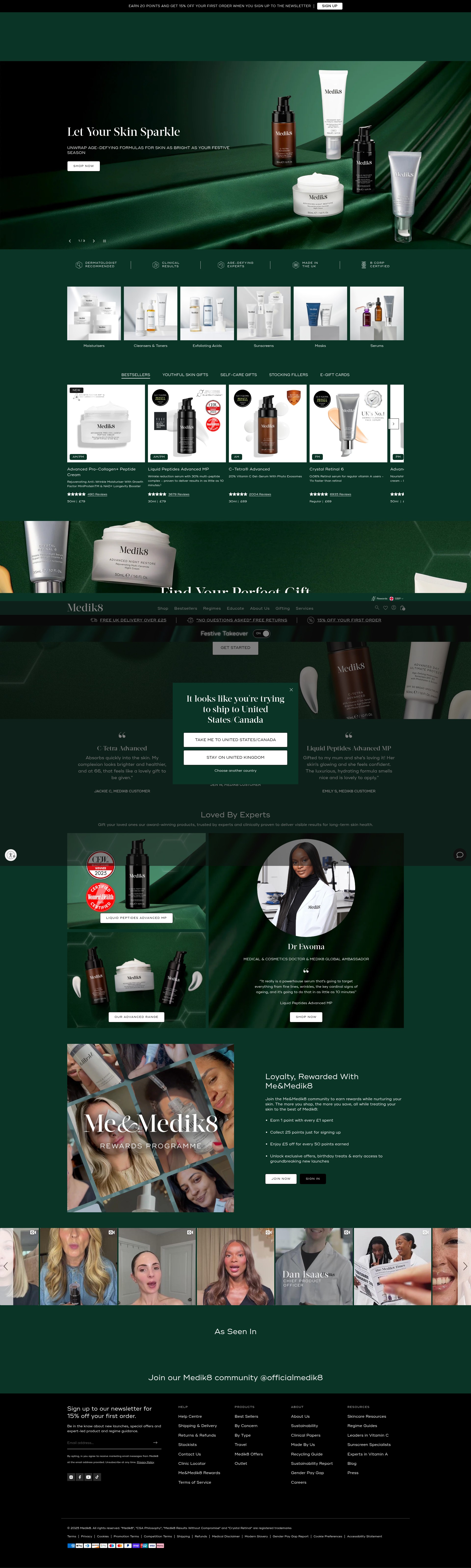 Screenshot of medik8.com