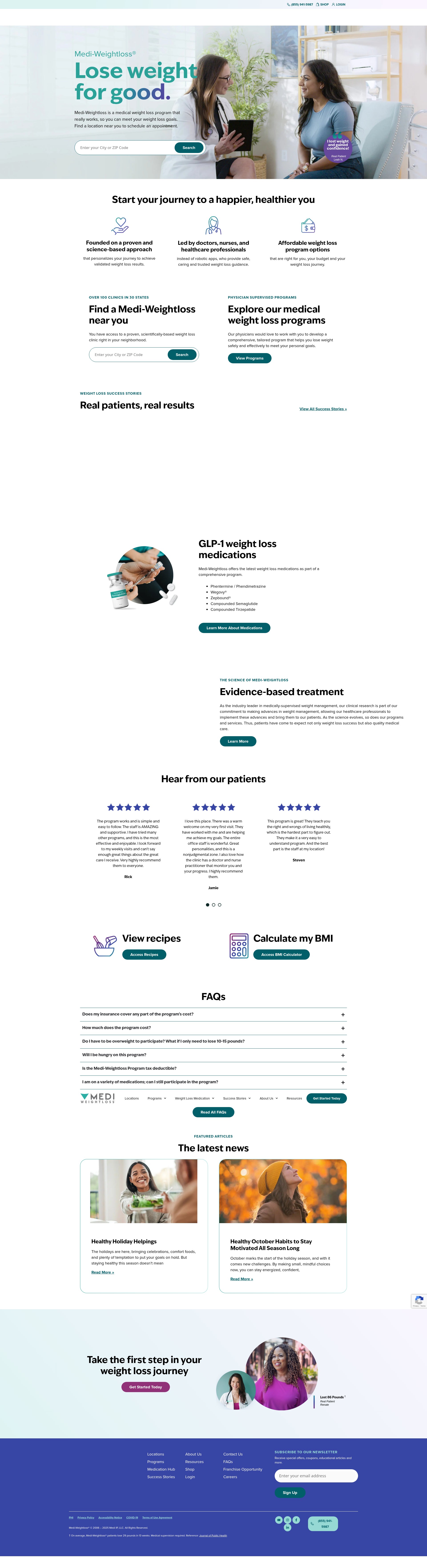 Screenshot of mediweightloss.com
