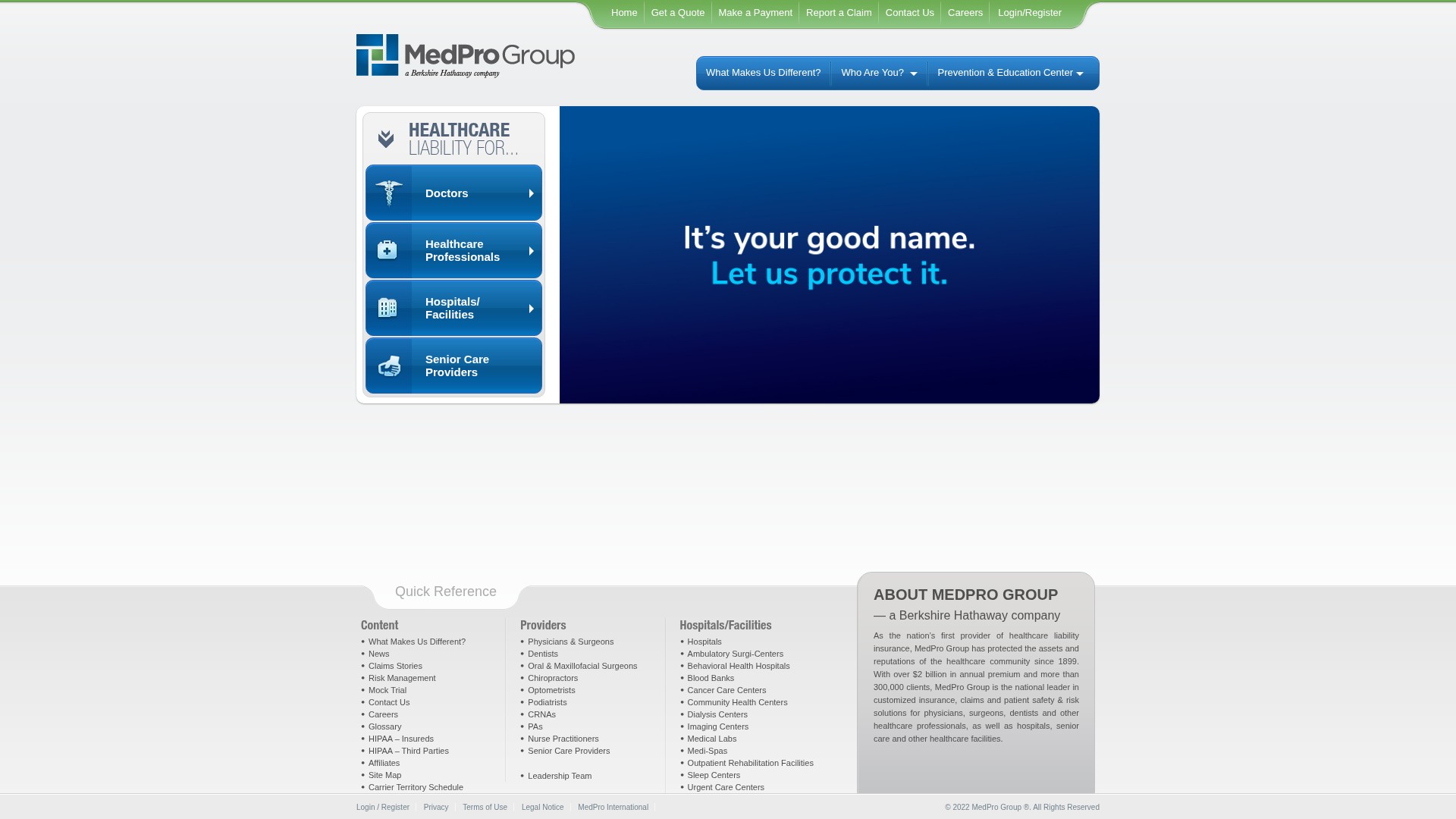 Screenshot of medpro.com
