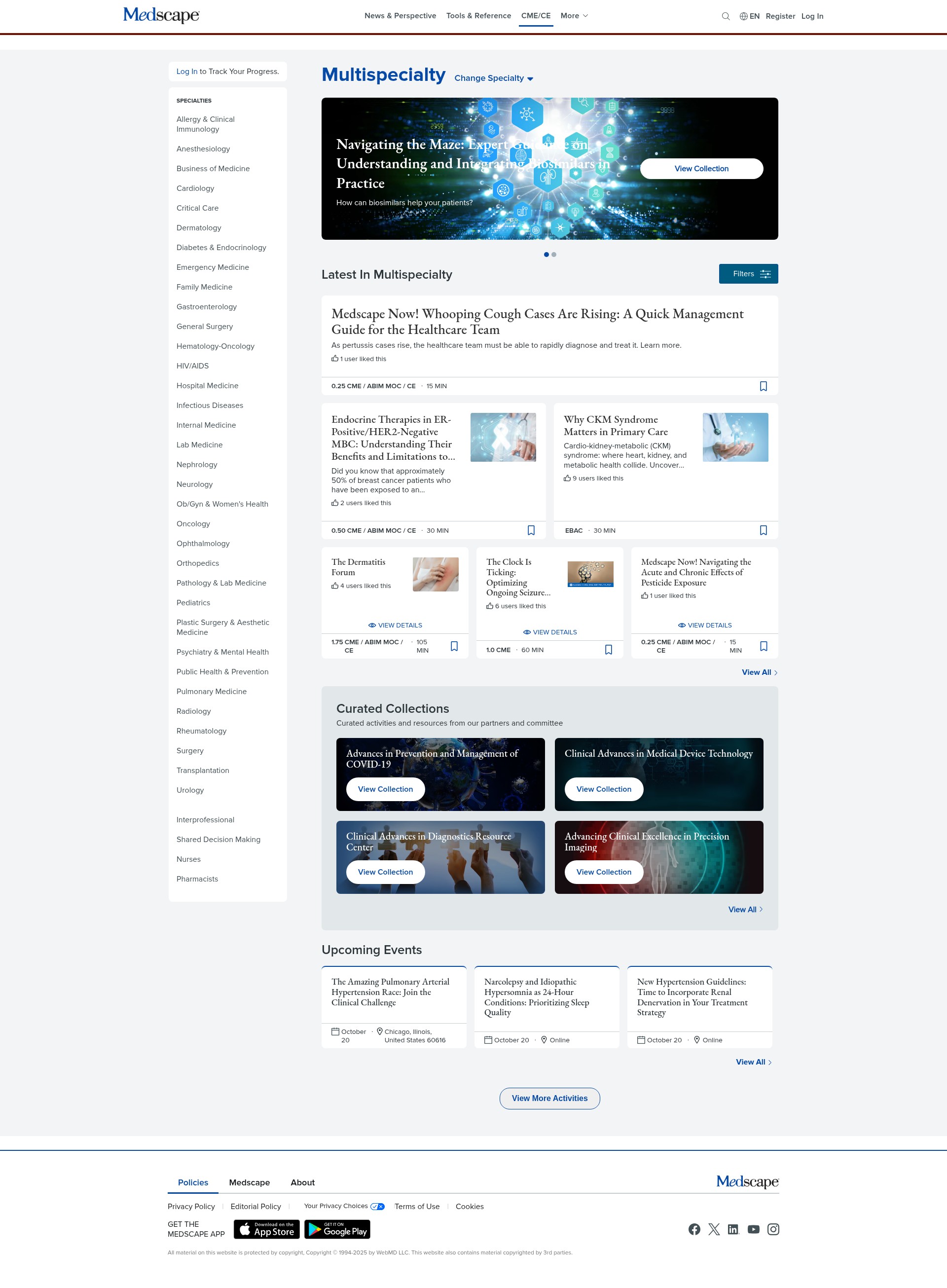 Screenshot of medscape.org