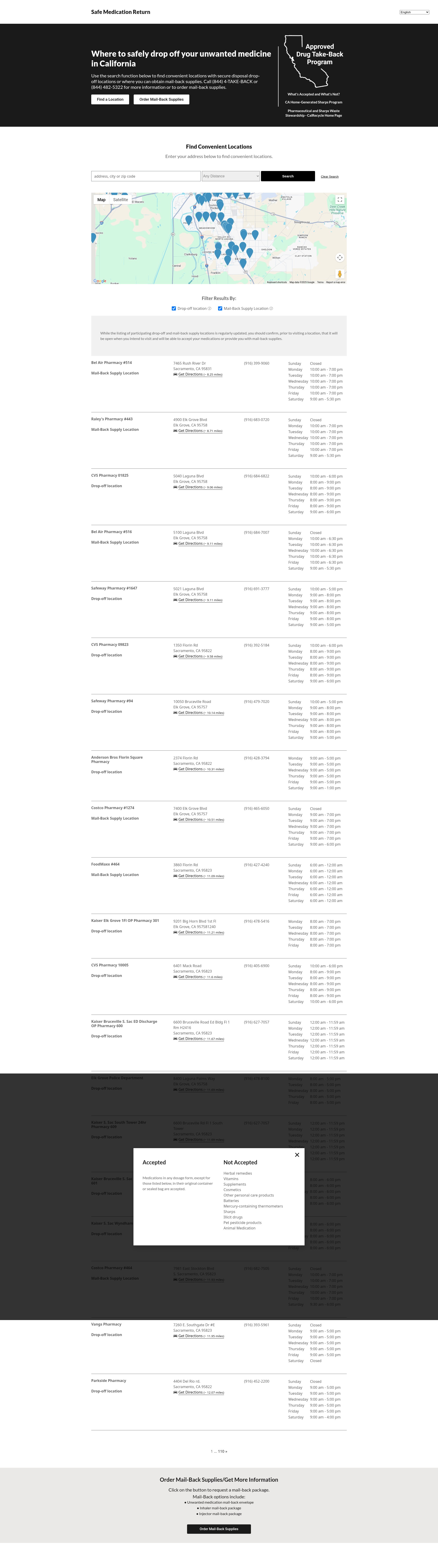 Screenshot of medtakebackcalifornia.org