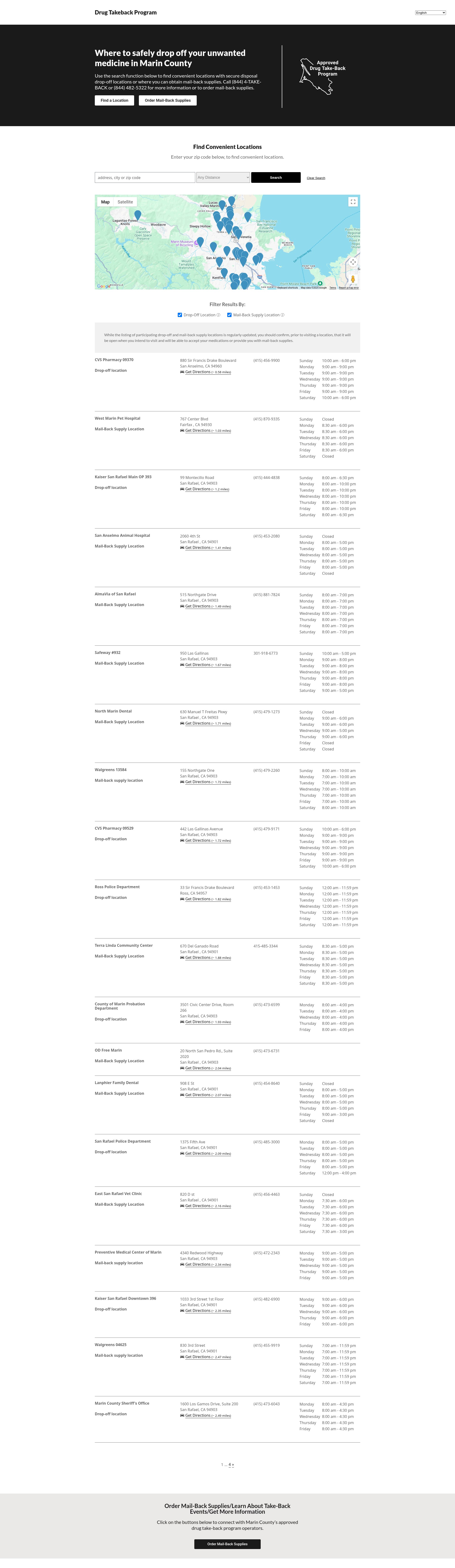 Screenshot of medtakebackmarin.org