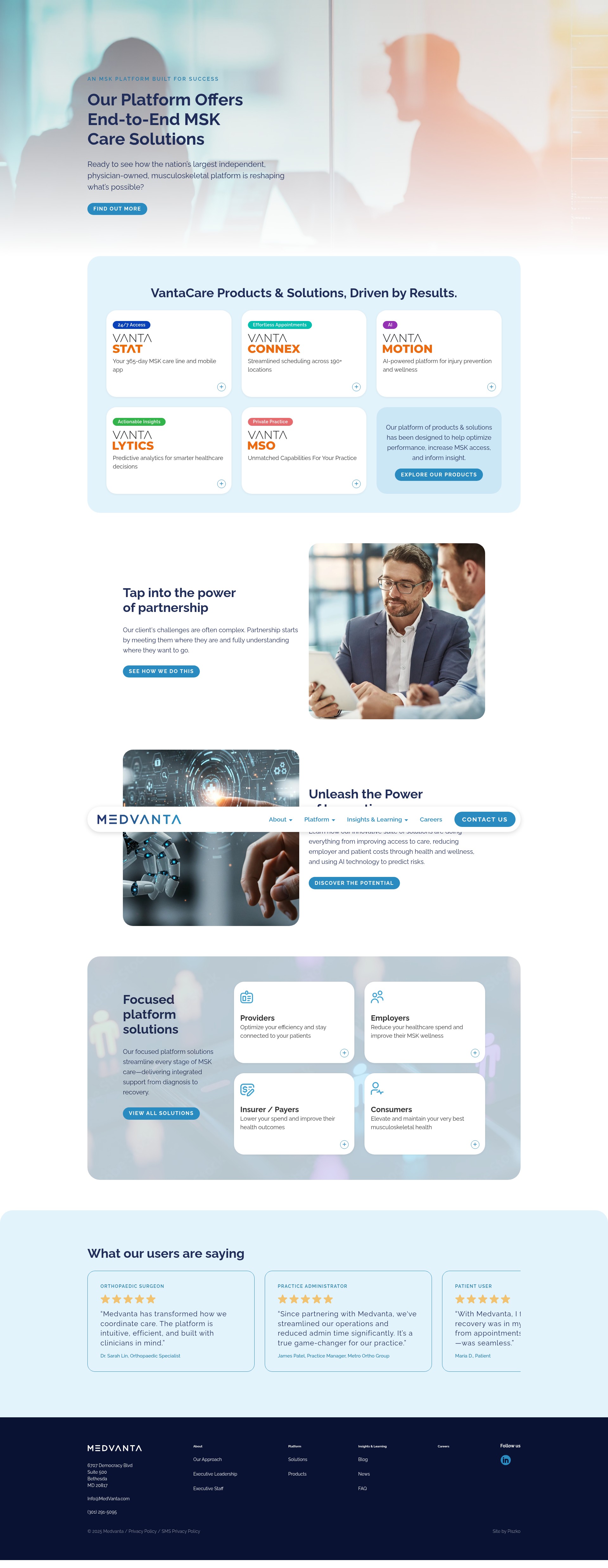 Screenshot of medvanta.com