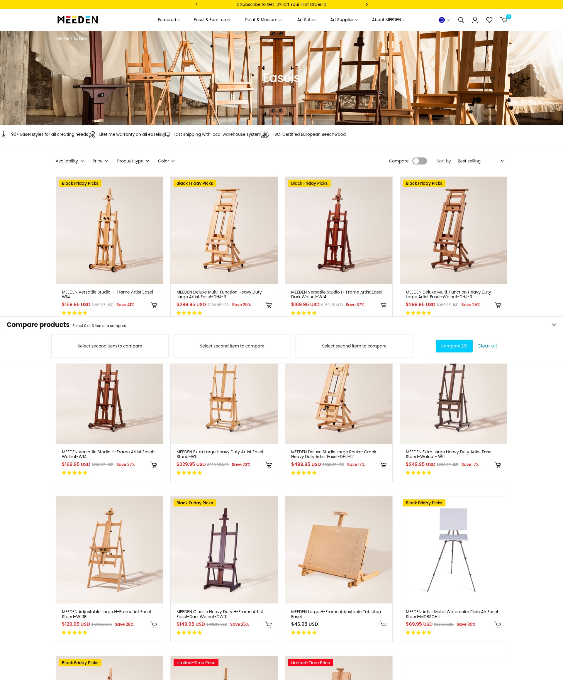 Screenshot of meedenart.com
