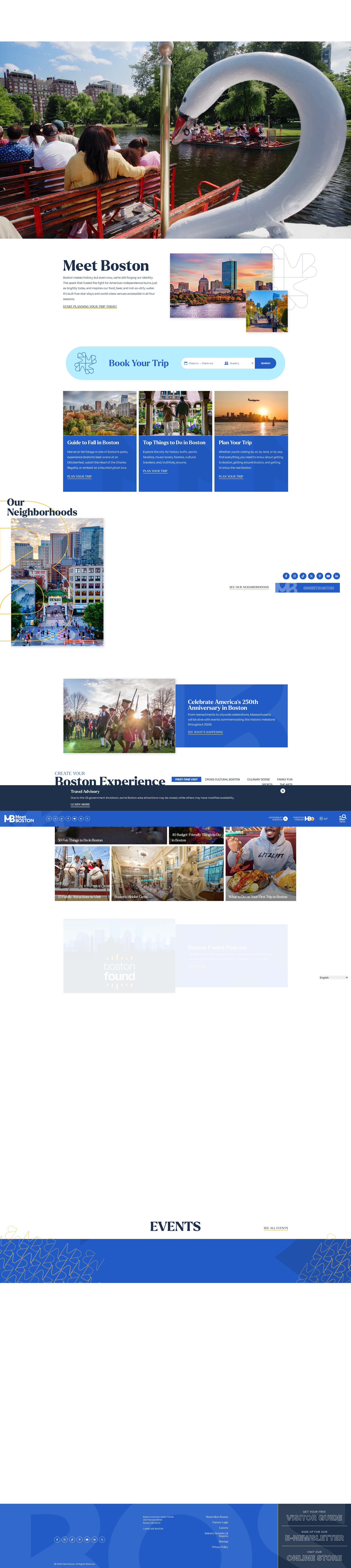 Screenshot of meetboston.com