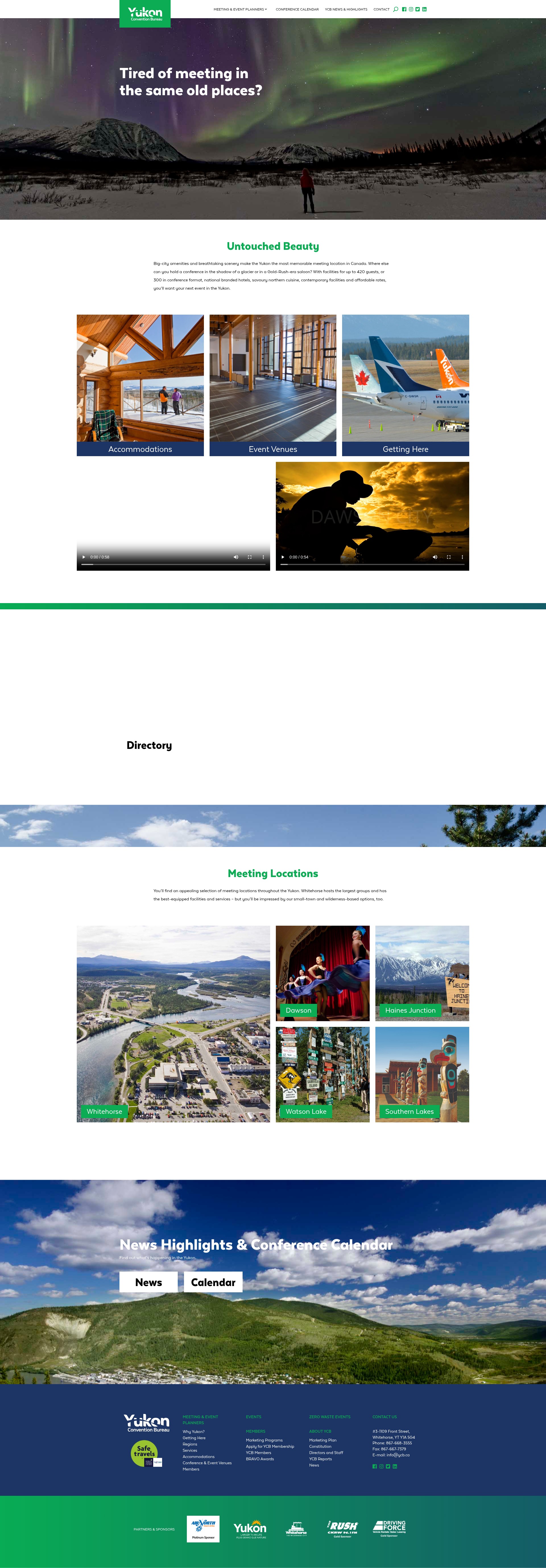Screenshot of meetingsyukon.com
