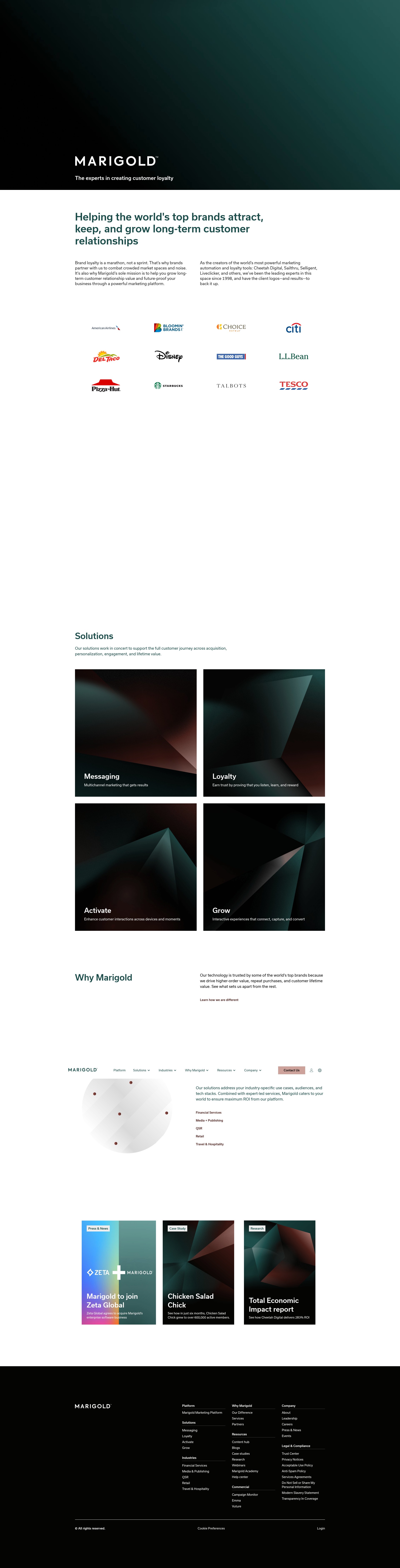 Screenshot of meetmarigold.com