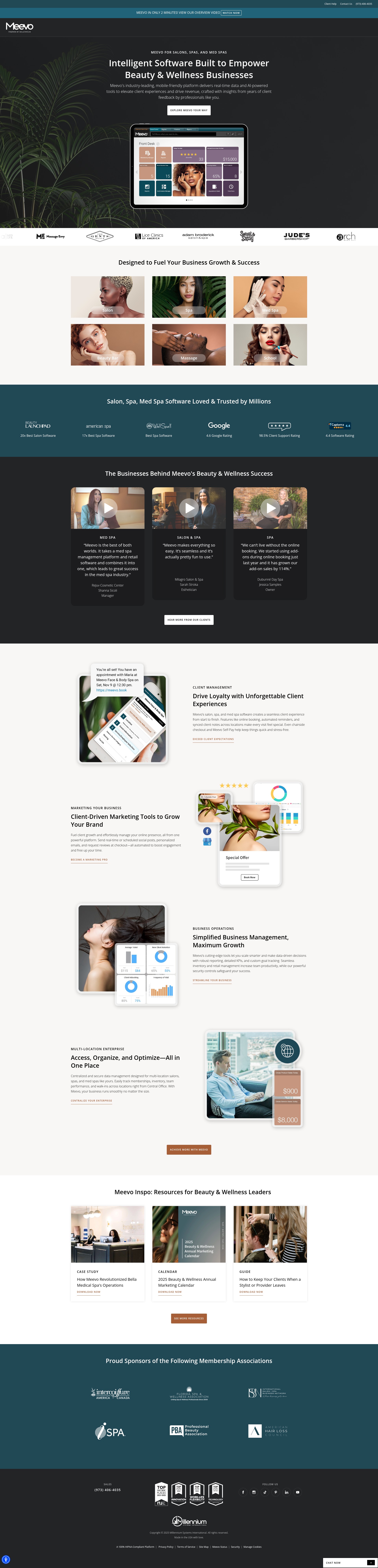 Screenshot of meevo.com