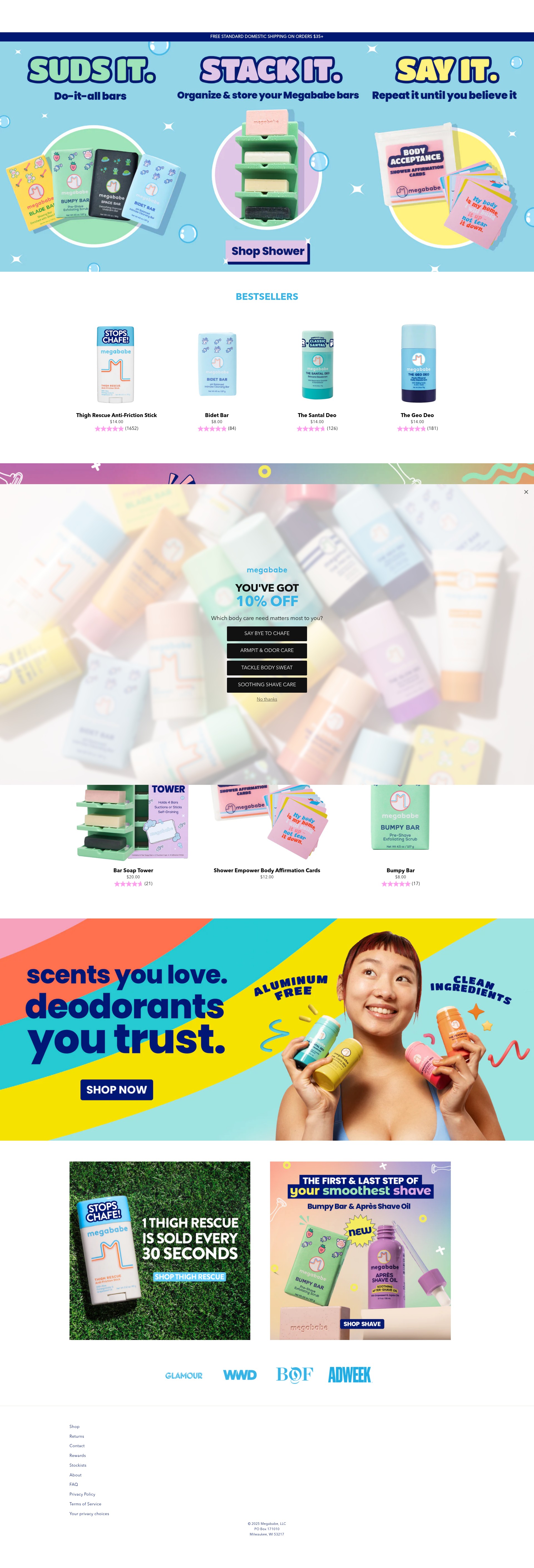 Screenshot of megababebeauty.com