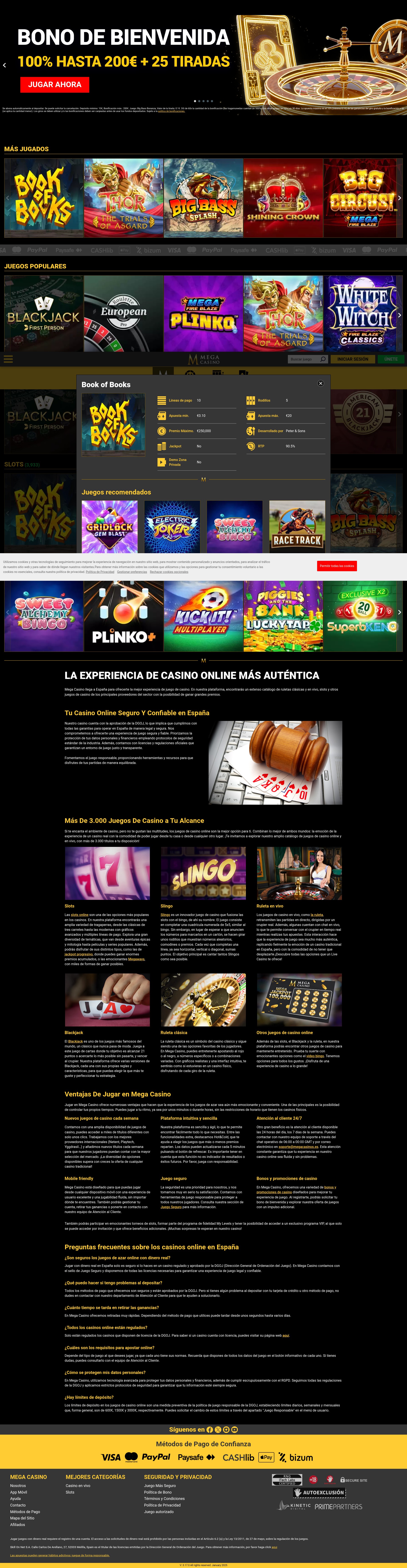 Screenshot of megacasinos.es