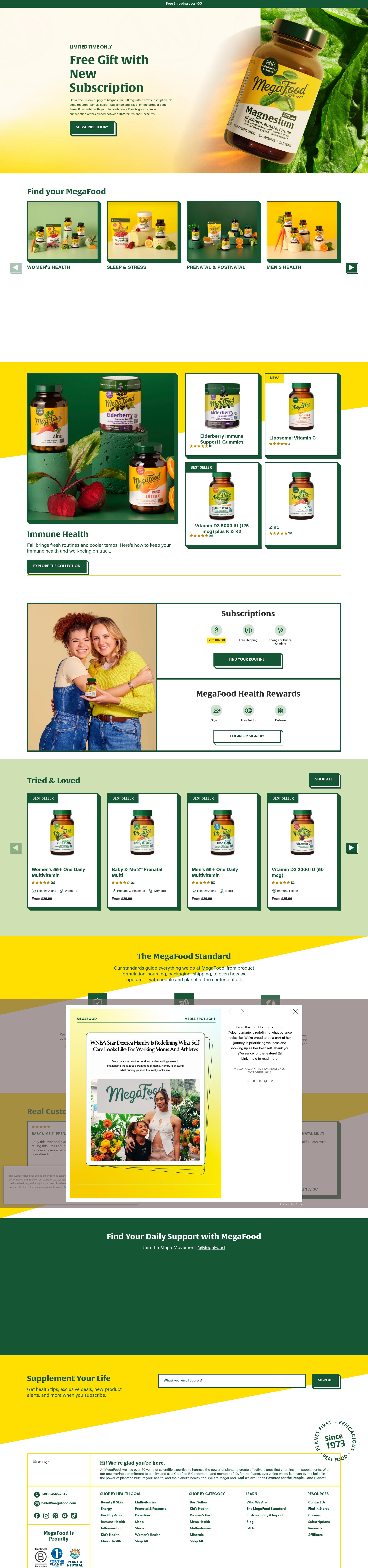 Screenshot of megafood.com