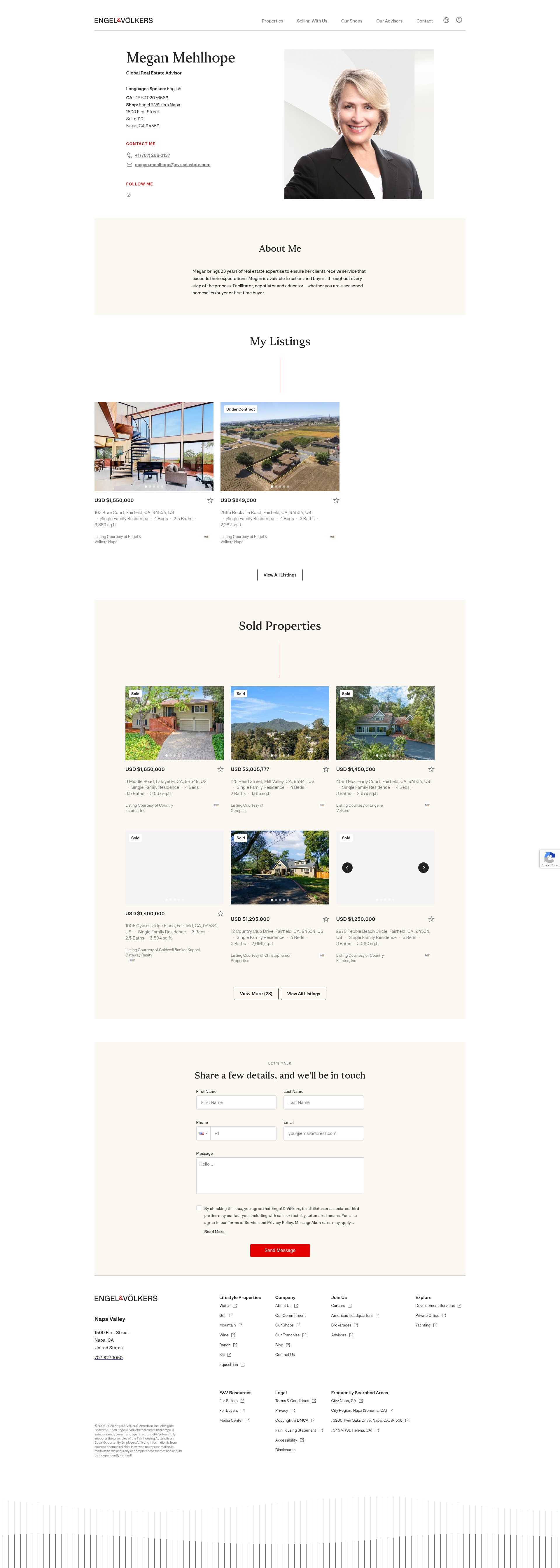 Screenshot of meganmehlhope.evrealestate.com