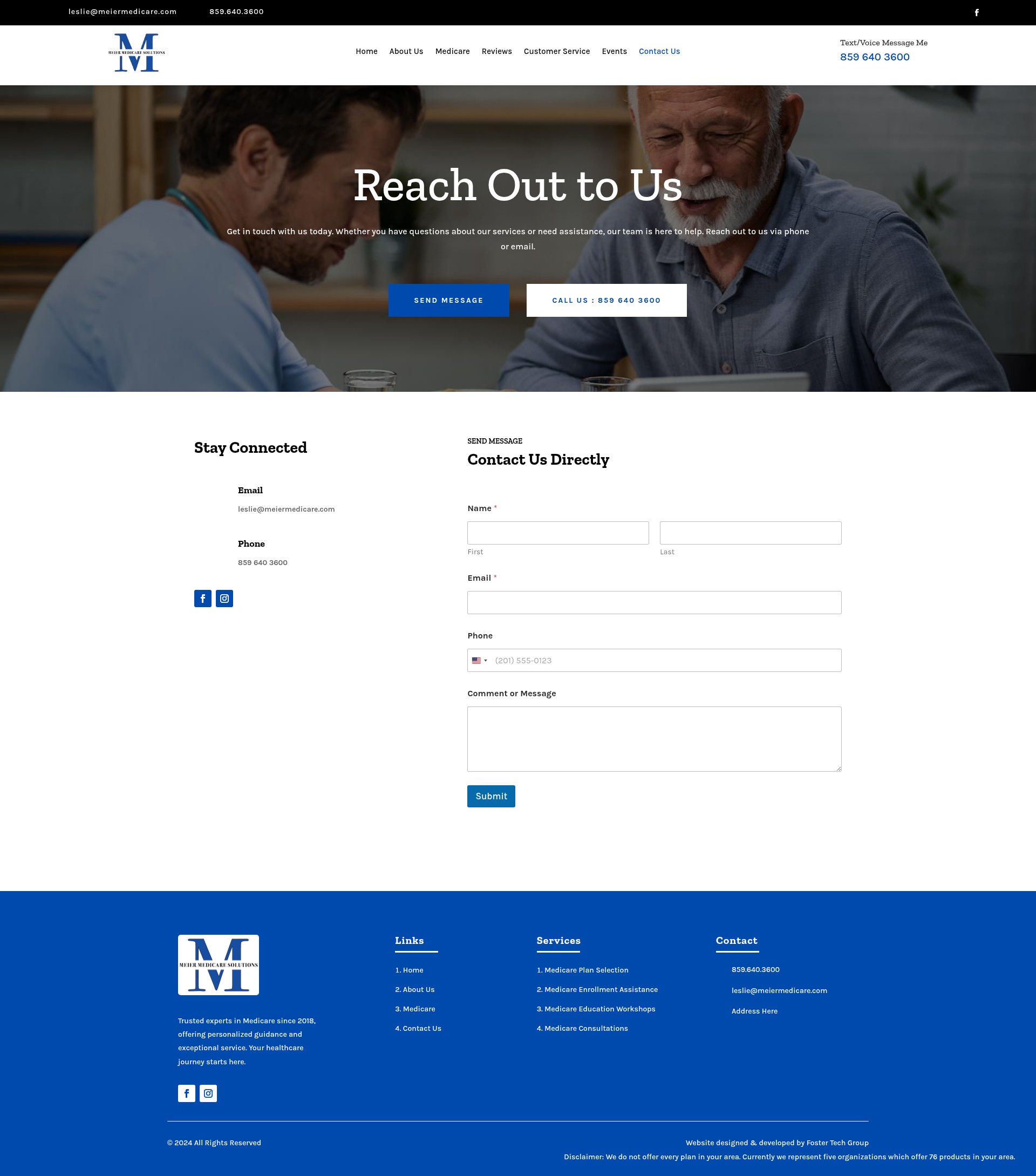 Screenshot of meiermedicare.com