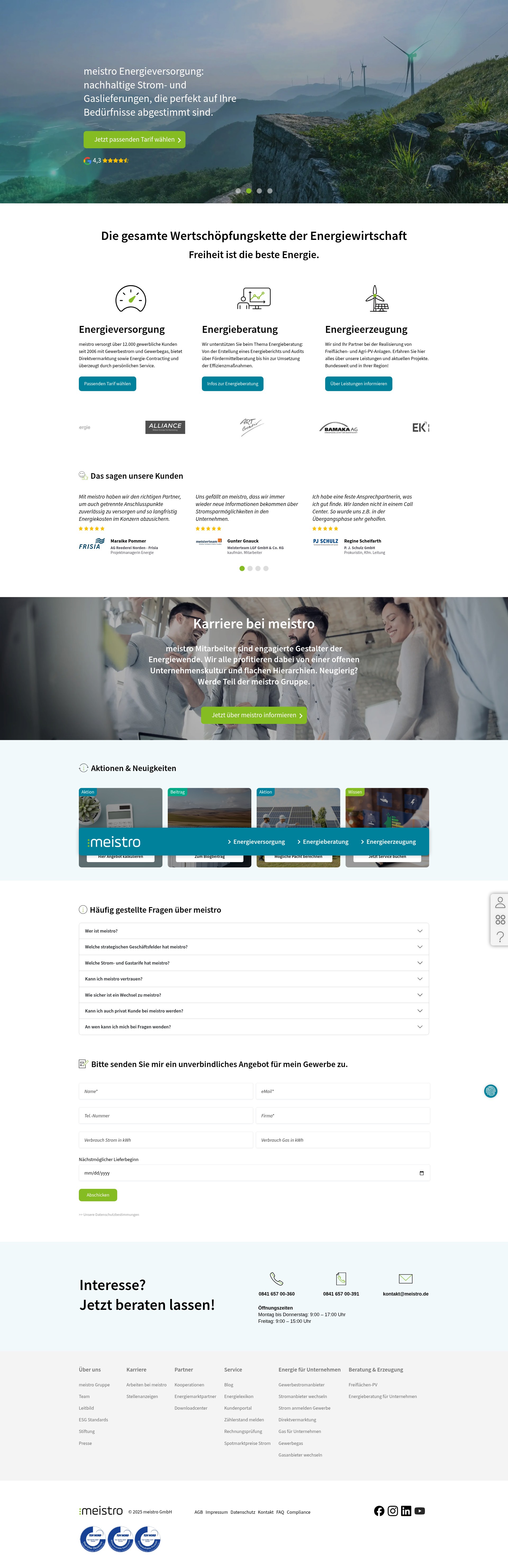 Screenshot of meistro.de