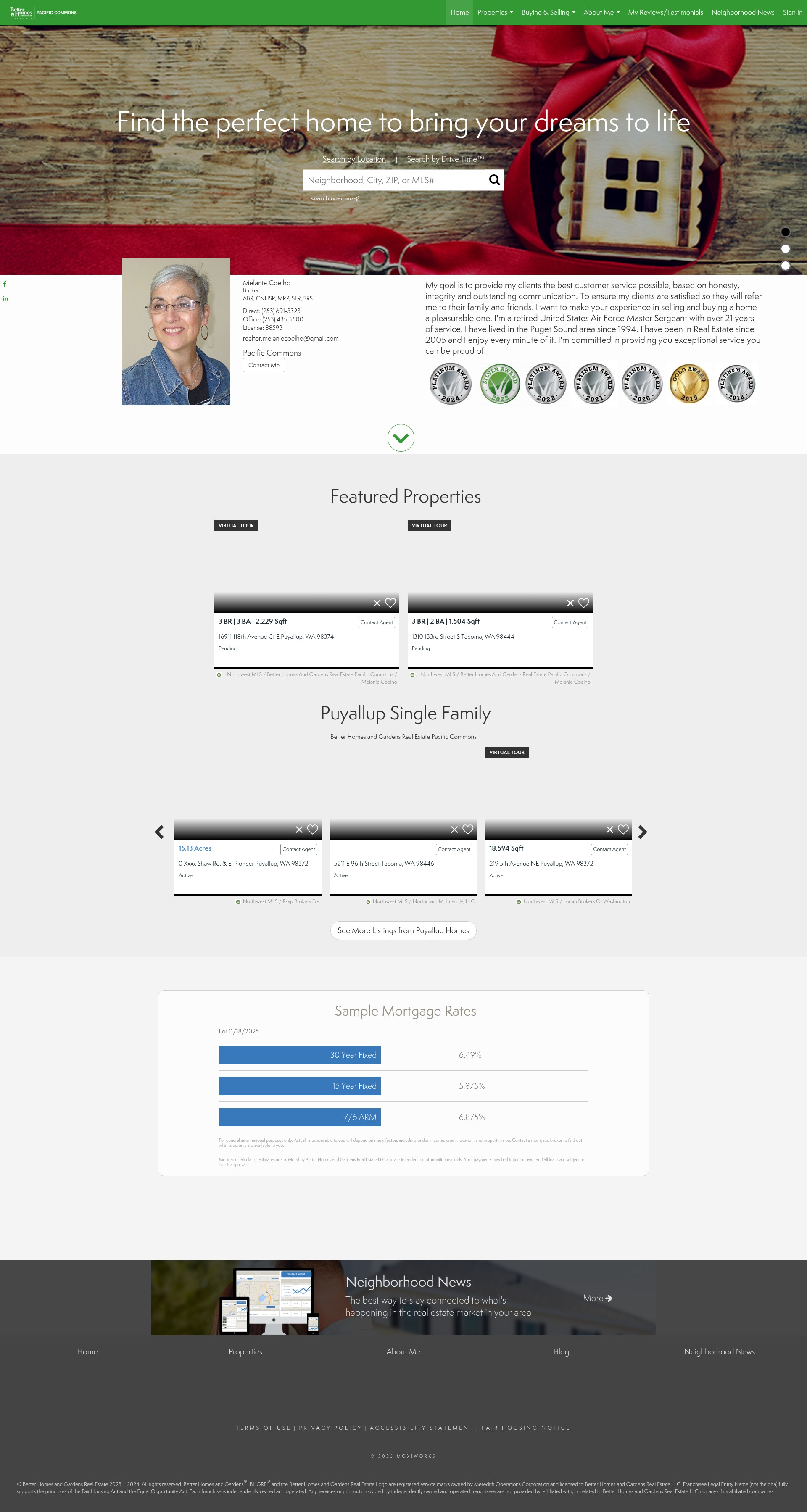 Screenshot of melaniecoelhosellshomes.com