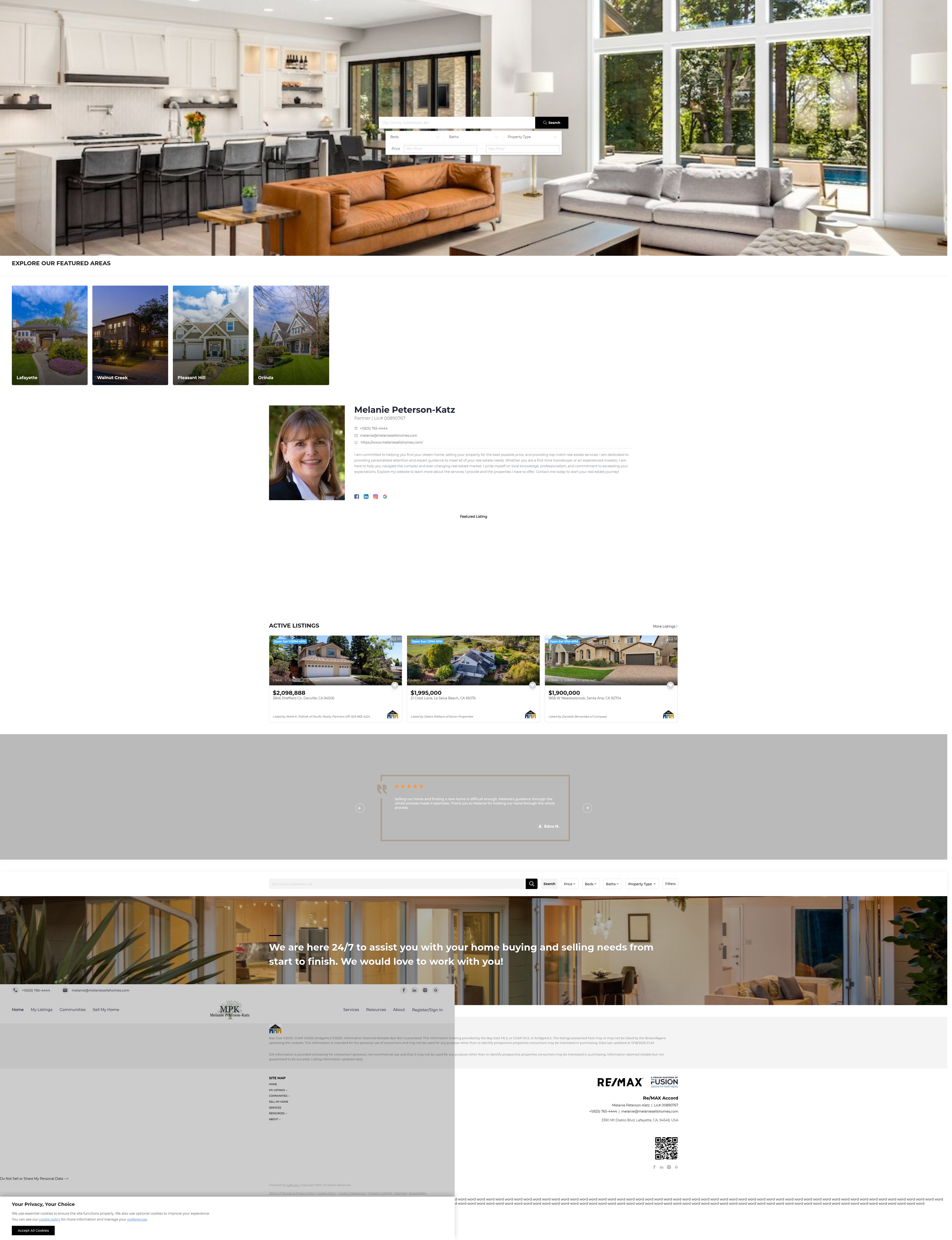 Screenshot of melaniesellshomes.com