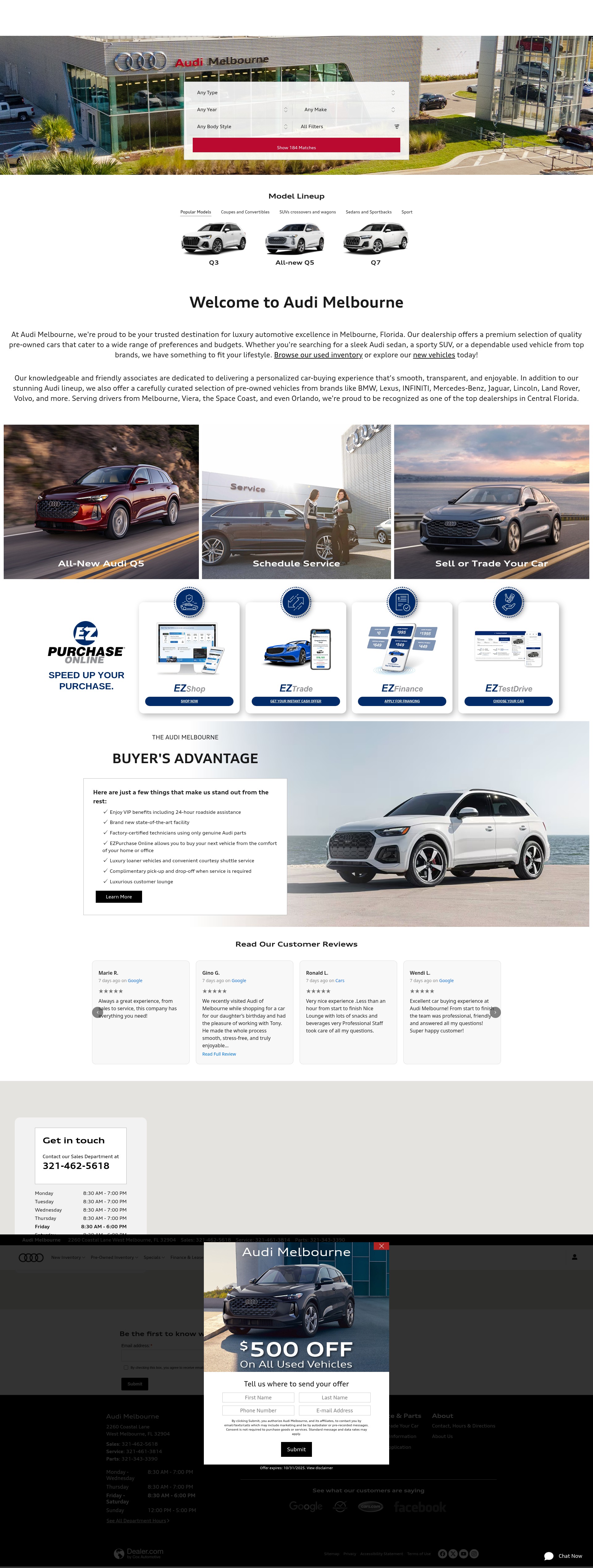 Screenshot of melbourneaudi.com