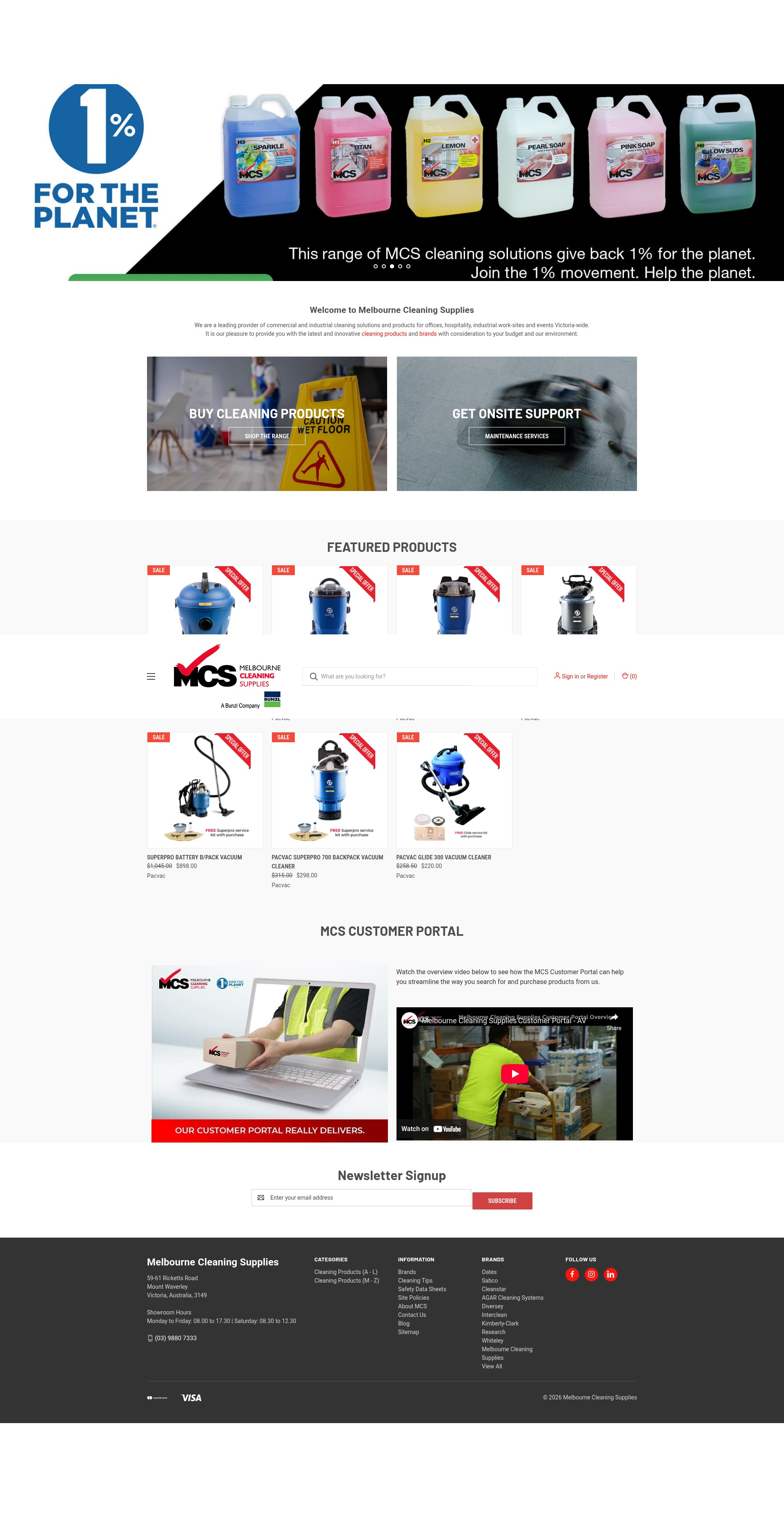Screenshot of melbournecleaningsupplies.com.au