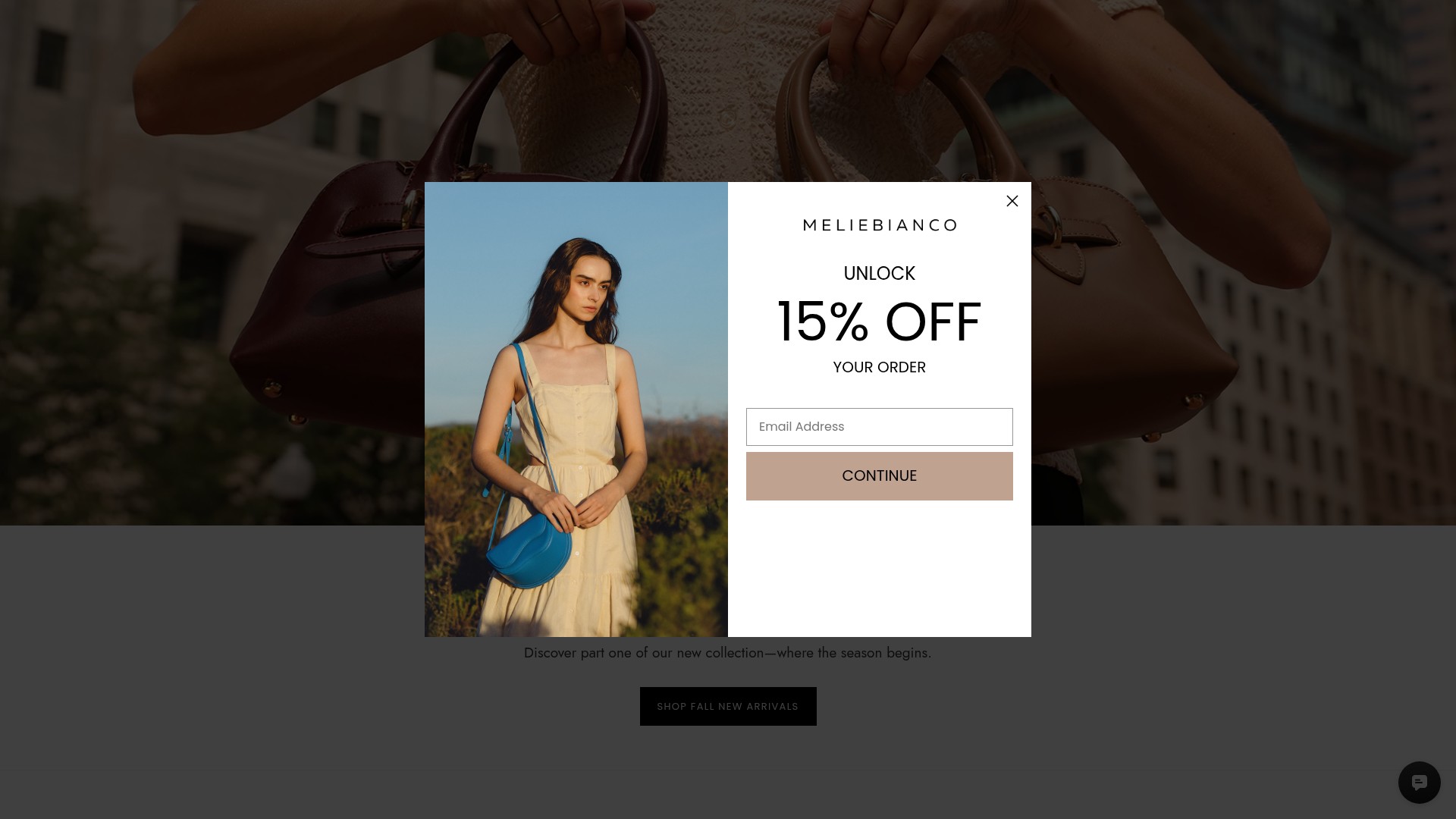 Screenshot of meliebianco.myshopify.com