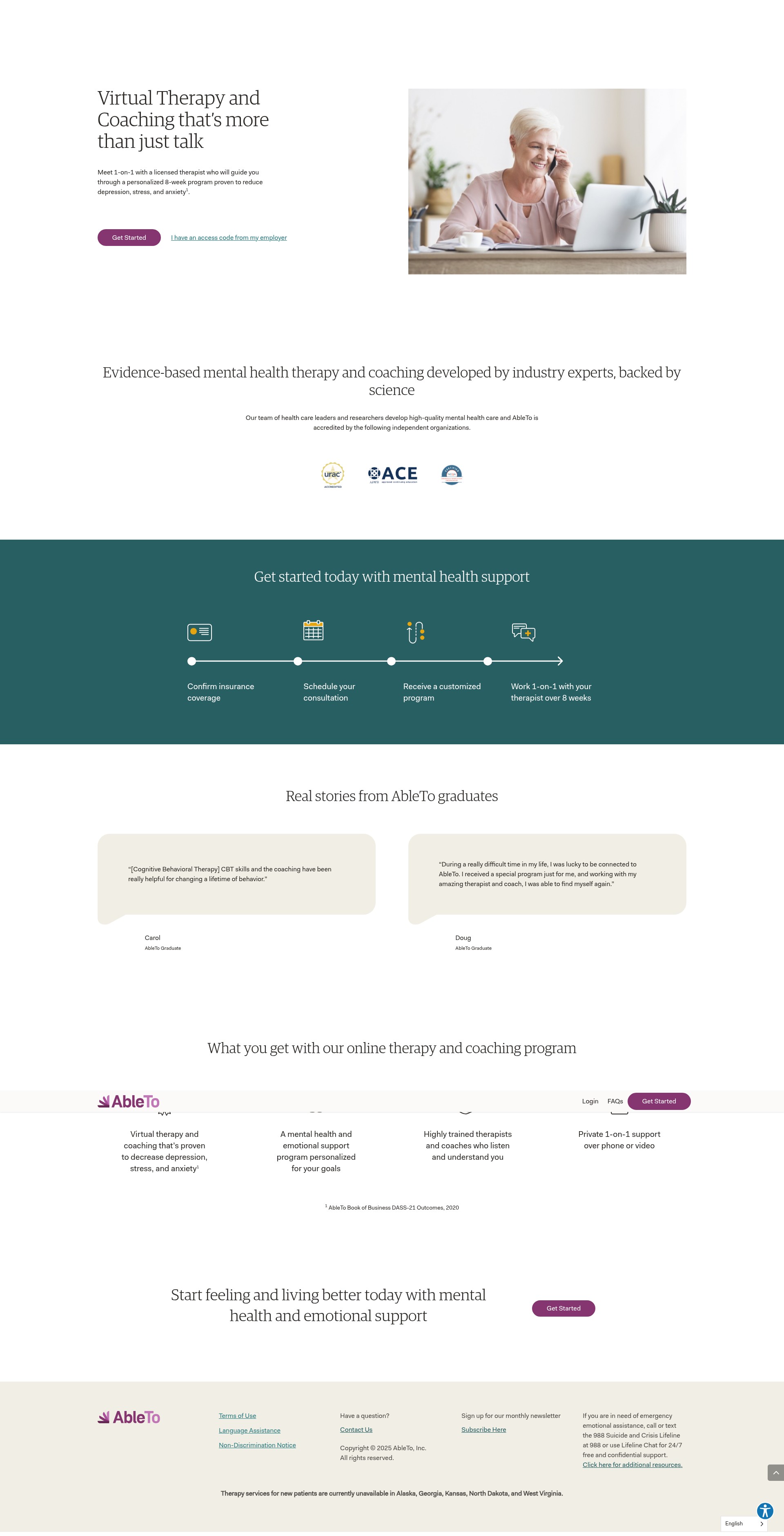 Screenshot of member.ableto.com
