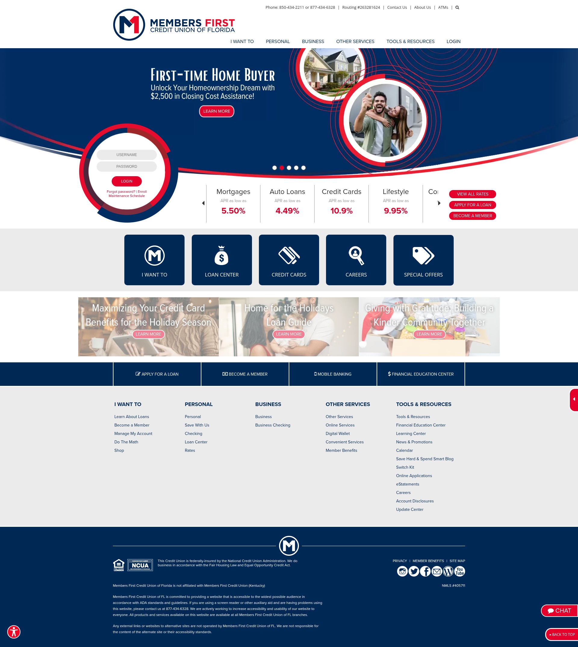 Screenshot of membersfirstfl.org