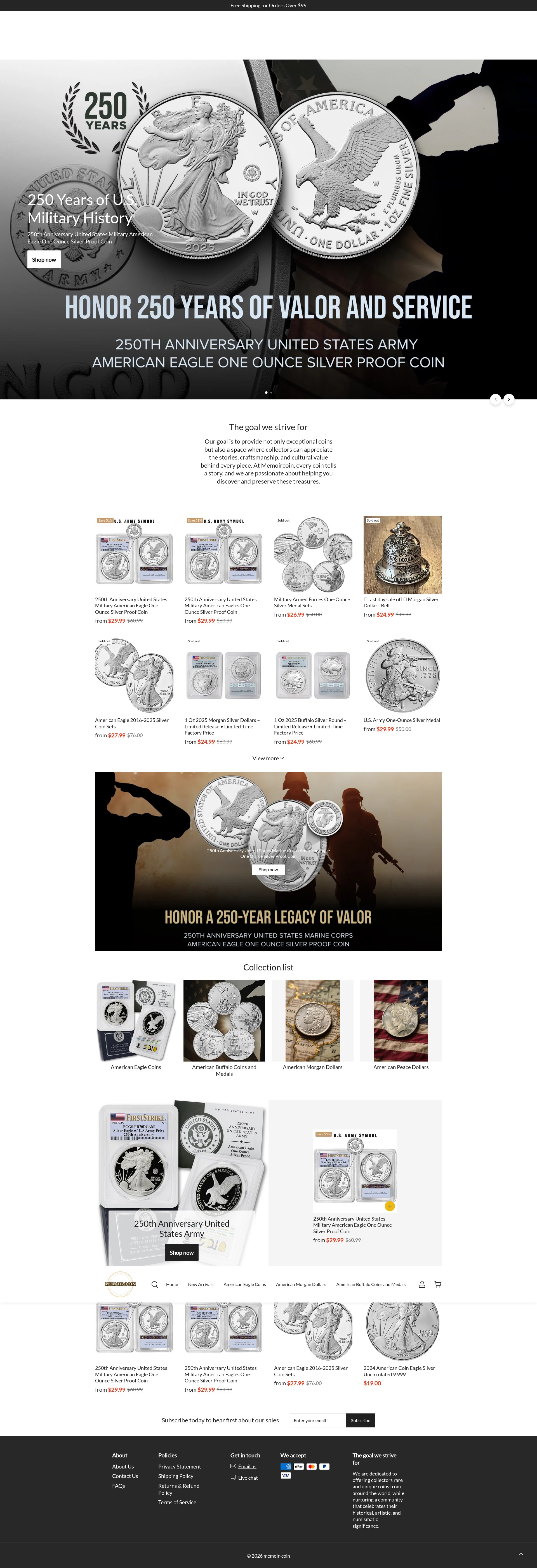 Screenshot of memoir-coin.com