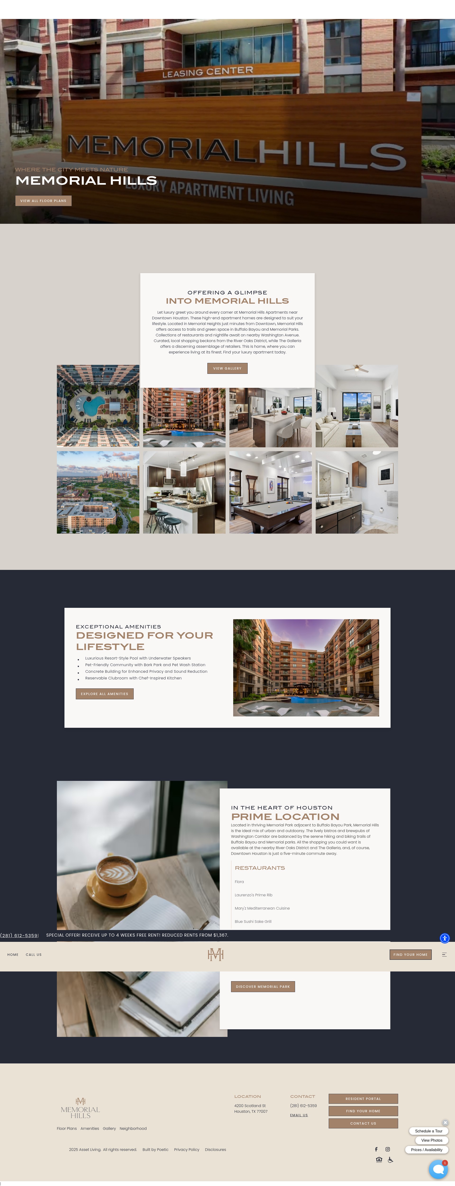 Screenshot of memorial-hills.com