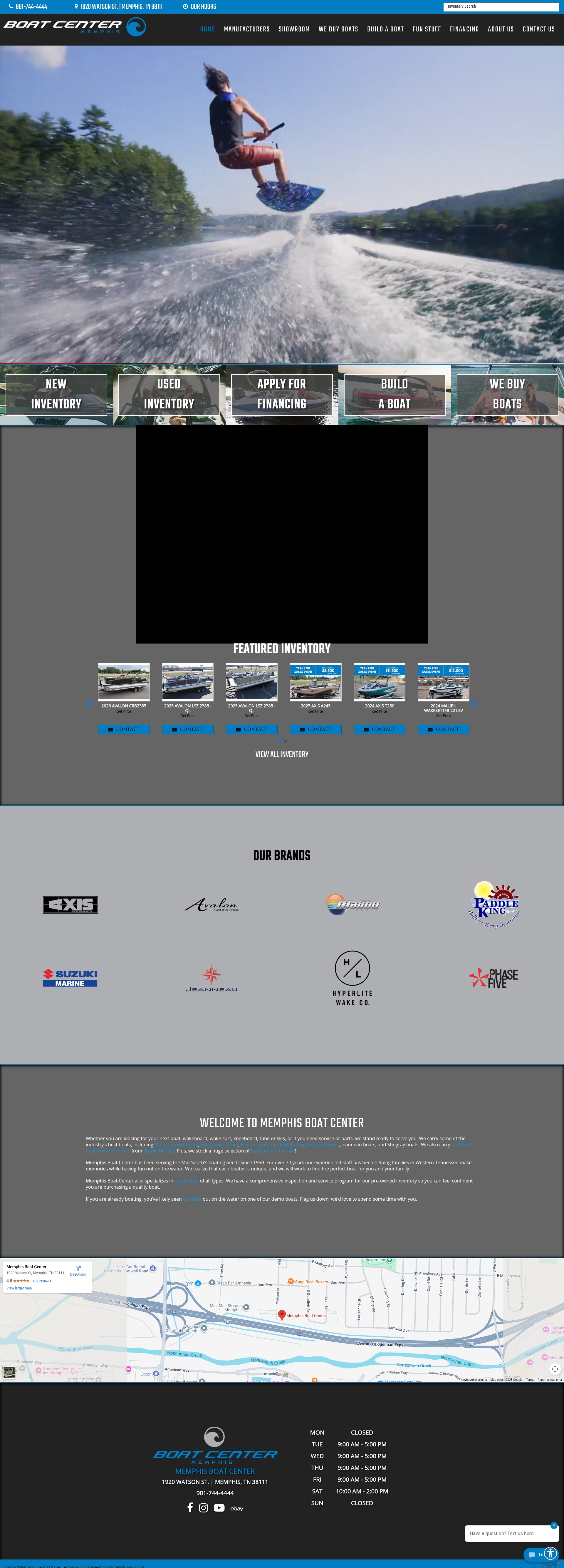 Screenshot of memphisboatcenter.com