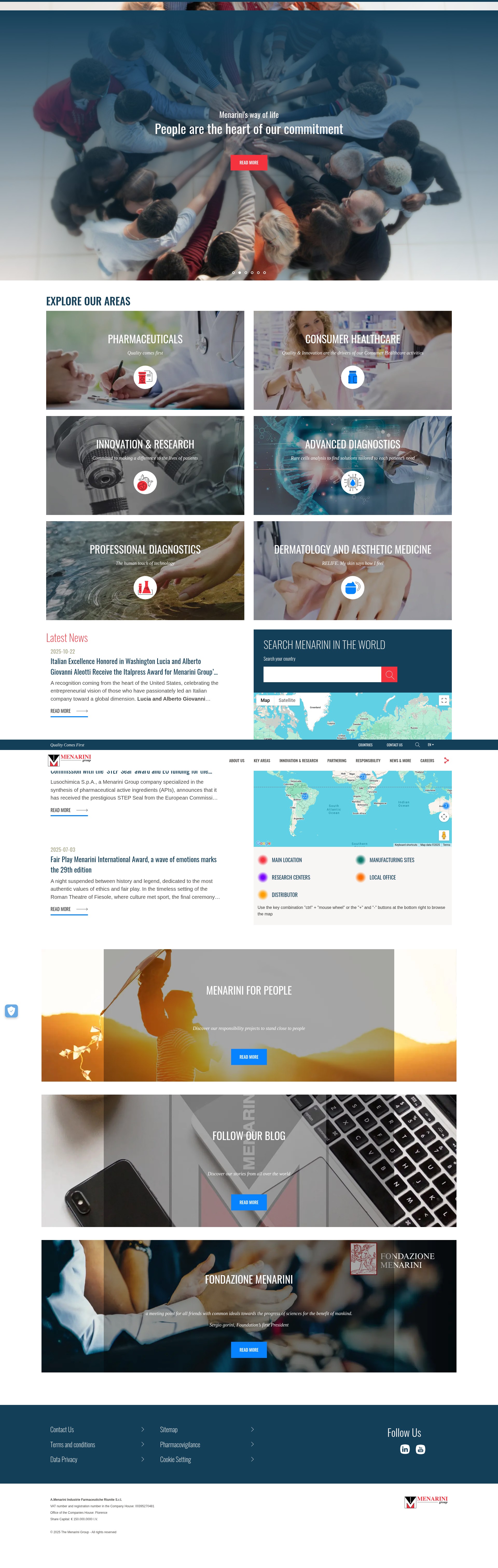 Screenshot of menarini.com