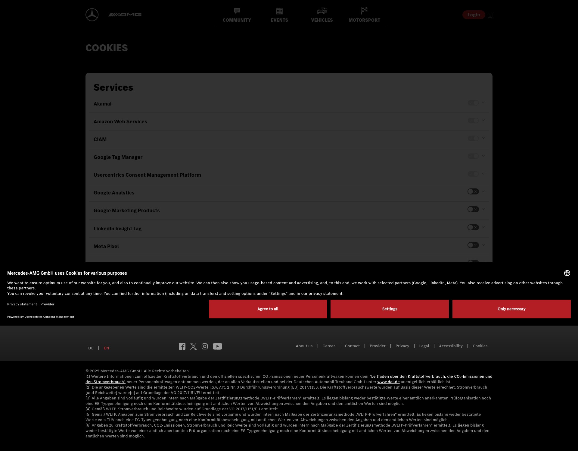 Screenshot of mercedes-amg.com