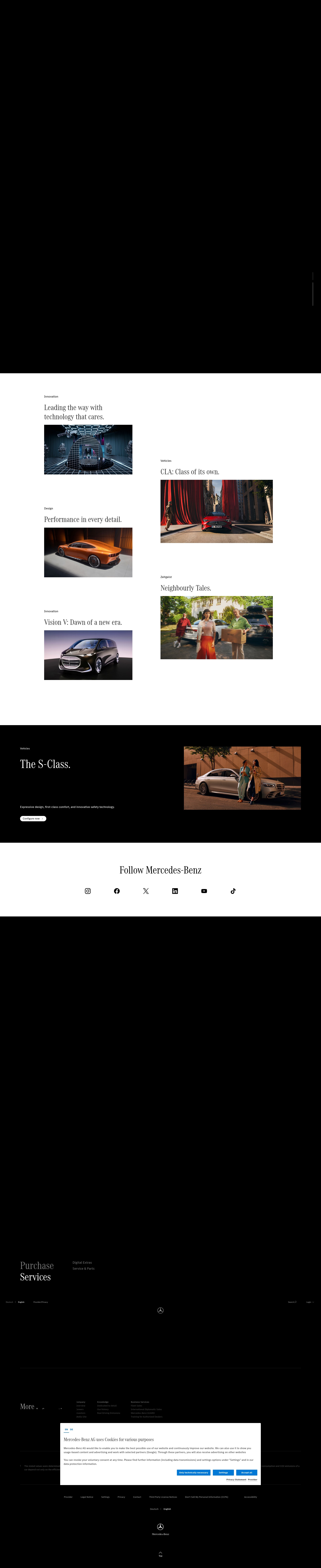 Screenshot of mercedes-benz.com