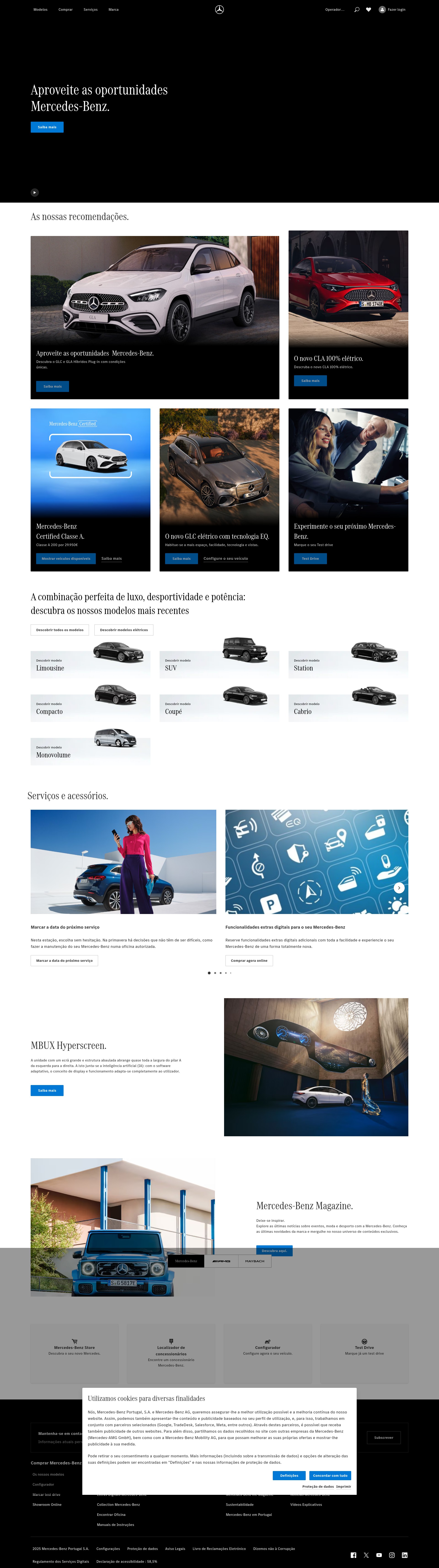 Screenshot of mercedes-benz.pt