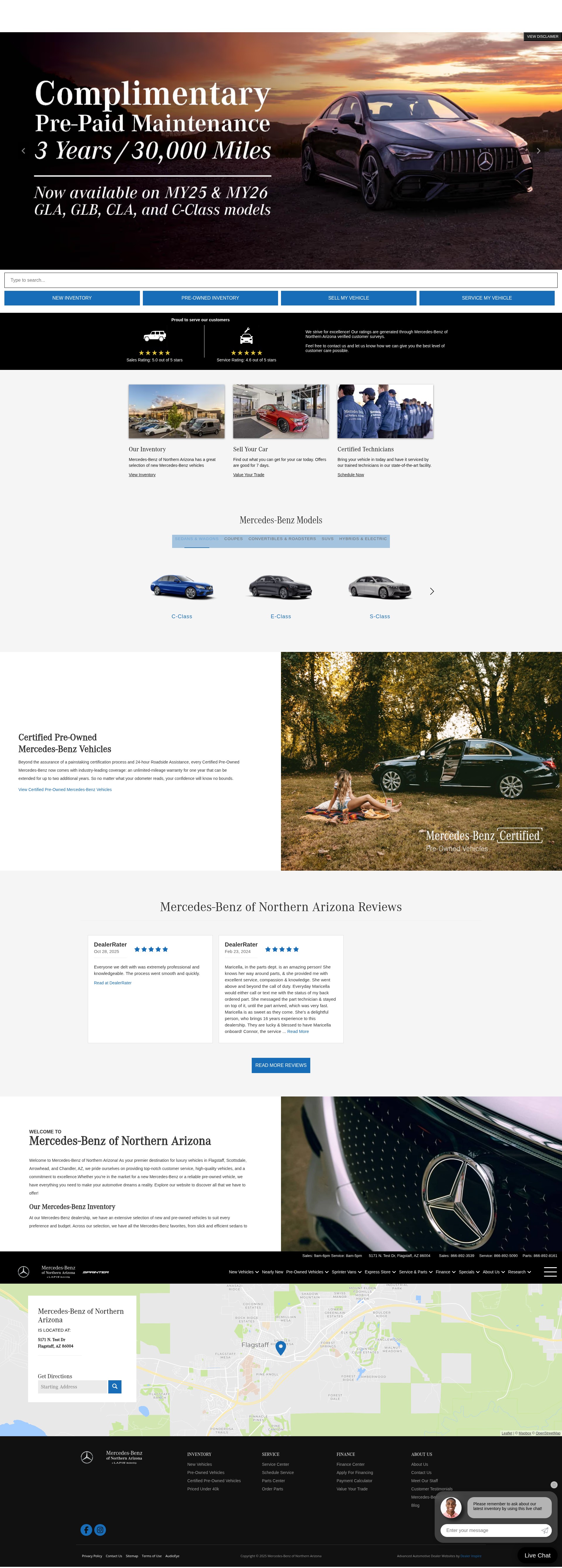Screenshot of mercedesarizona.com