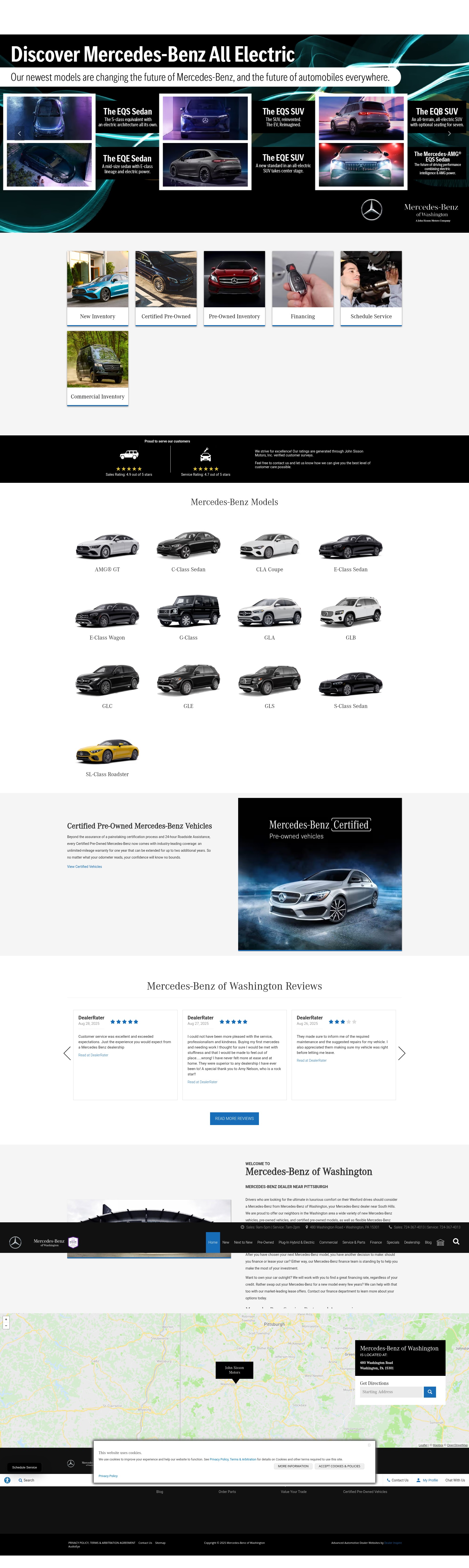 Screenshot of mercedesbenzofwashington.com
