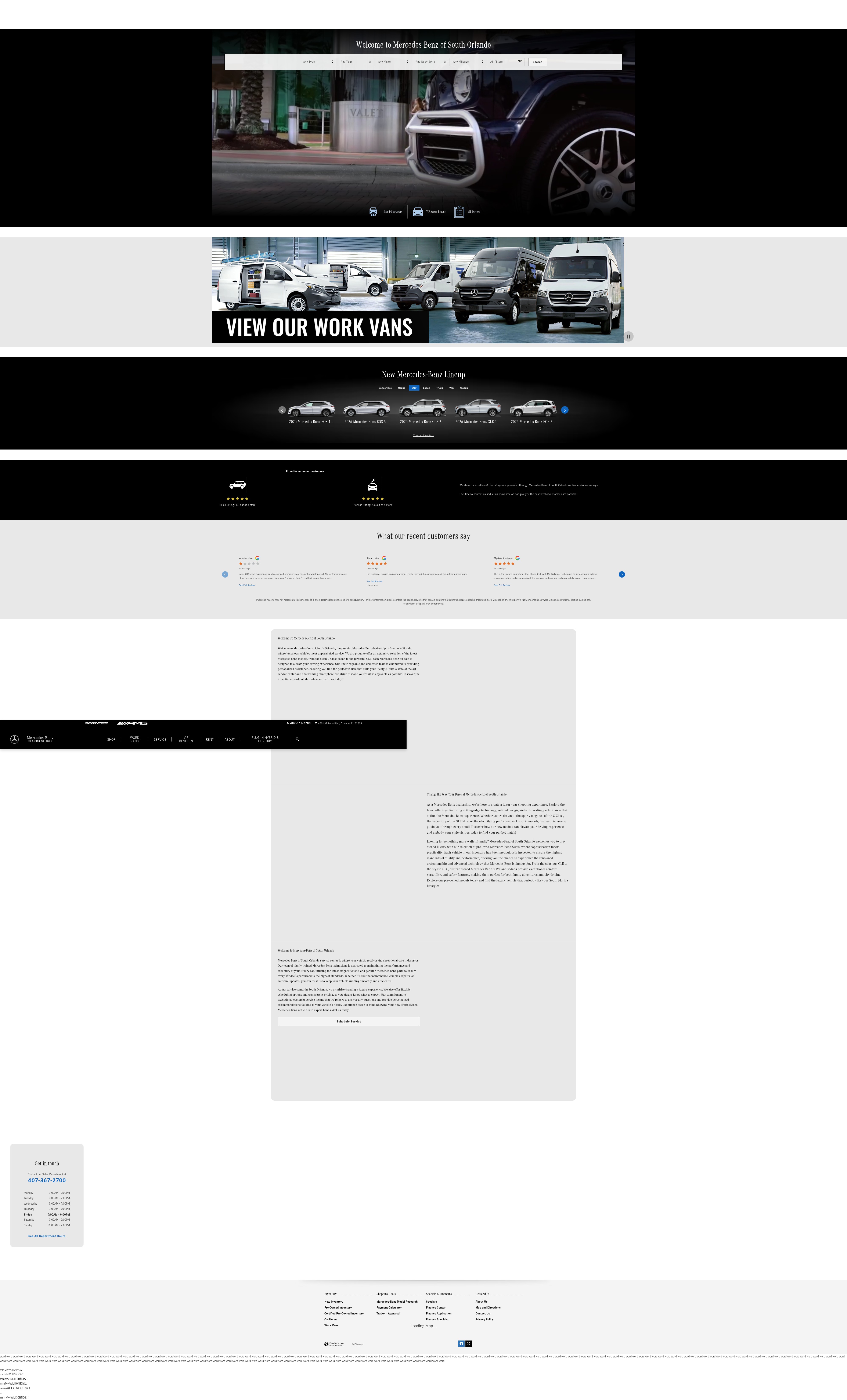 Screenshot of mercedesbenzsouthorlando.com