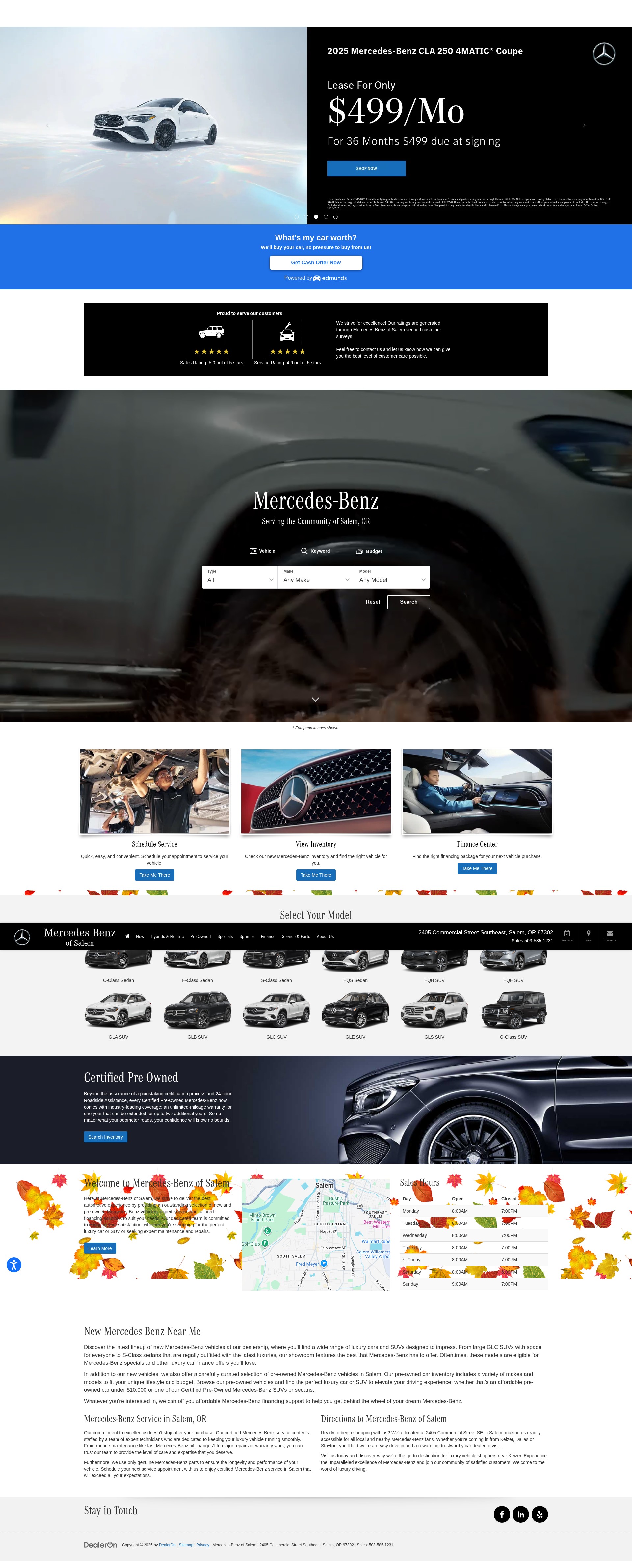 Screenshot of mercedesofsalem.com