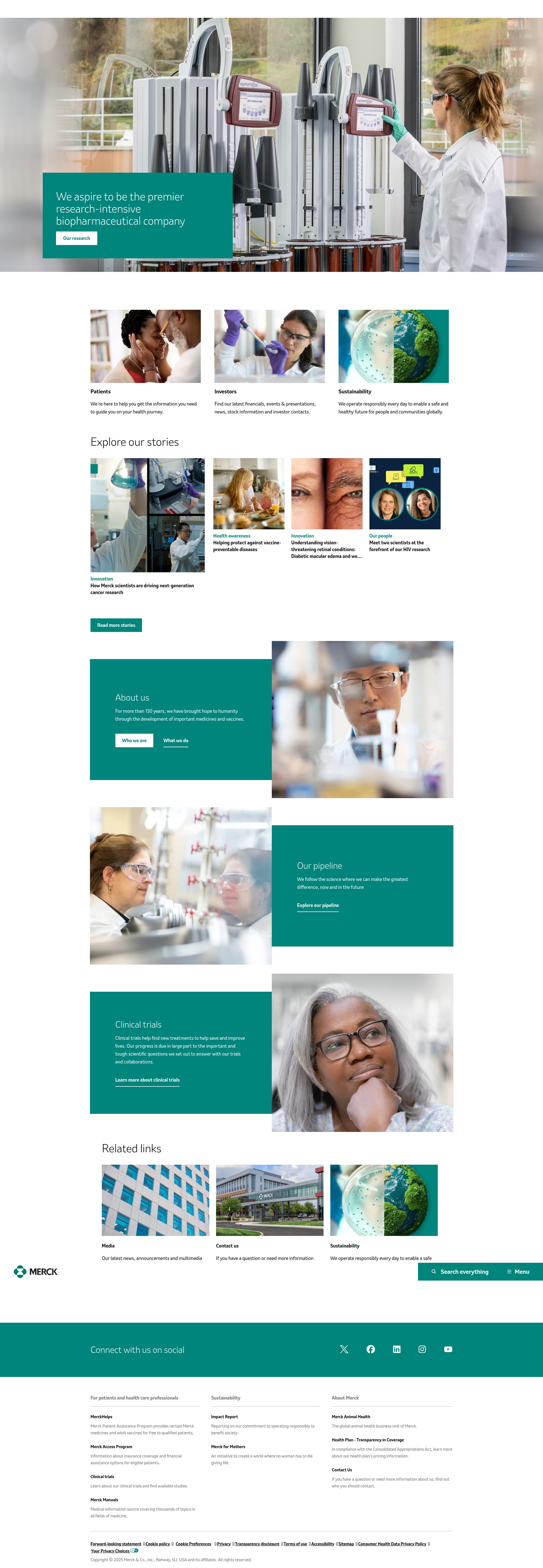 Screenshot of merck.com