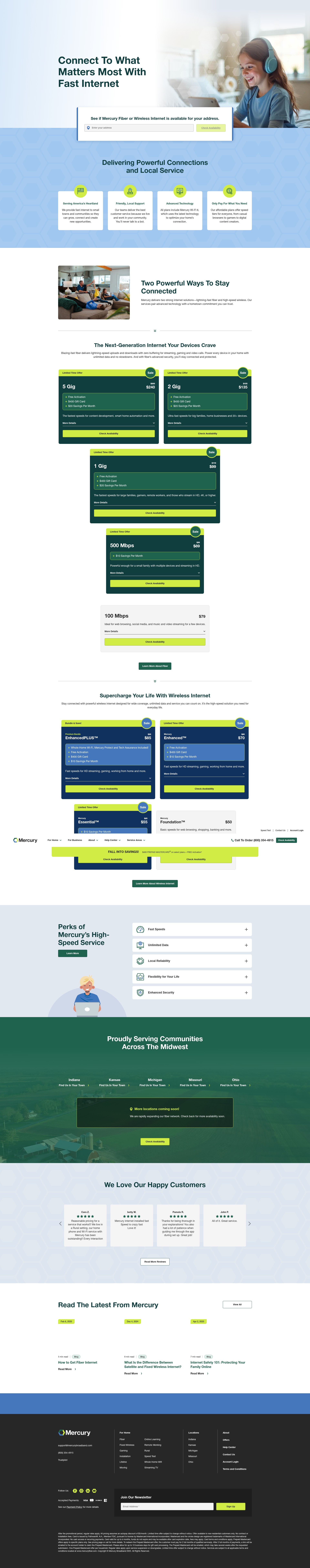 Screenshot of mercuryfiber.com
