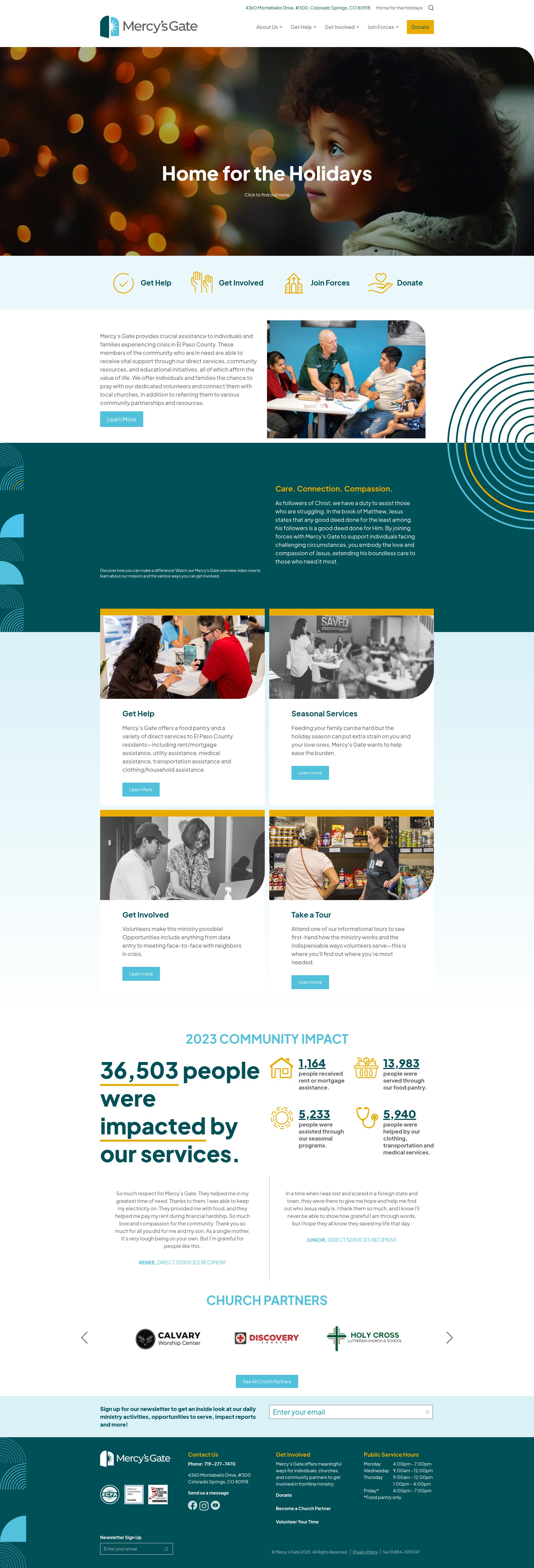 Screenshot of mercysgatecs.org