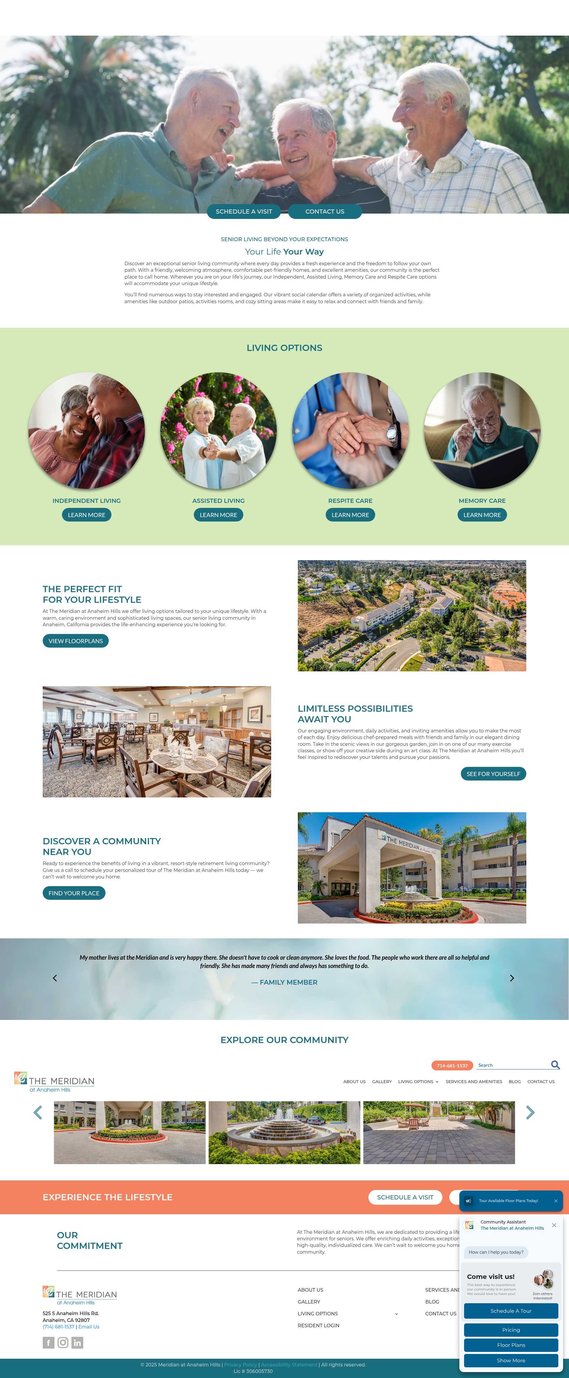 Screenshot of meridianatanaheimhills.com