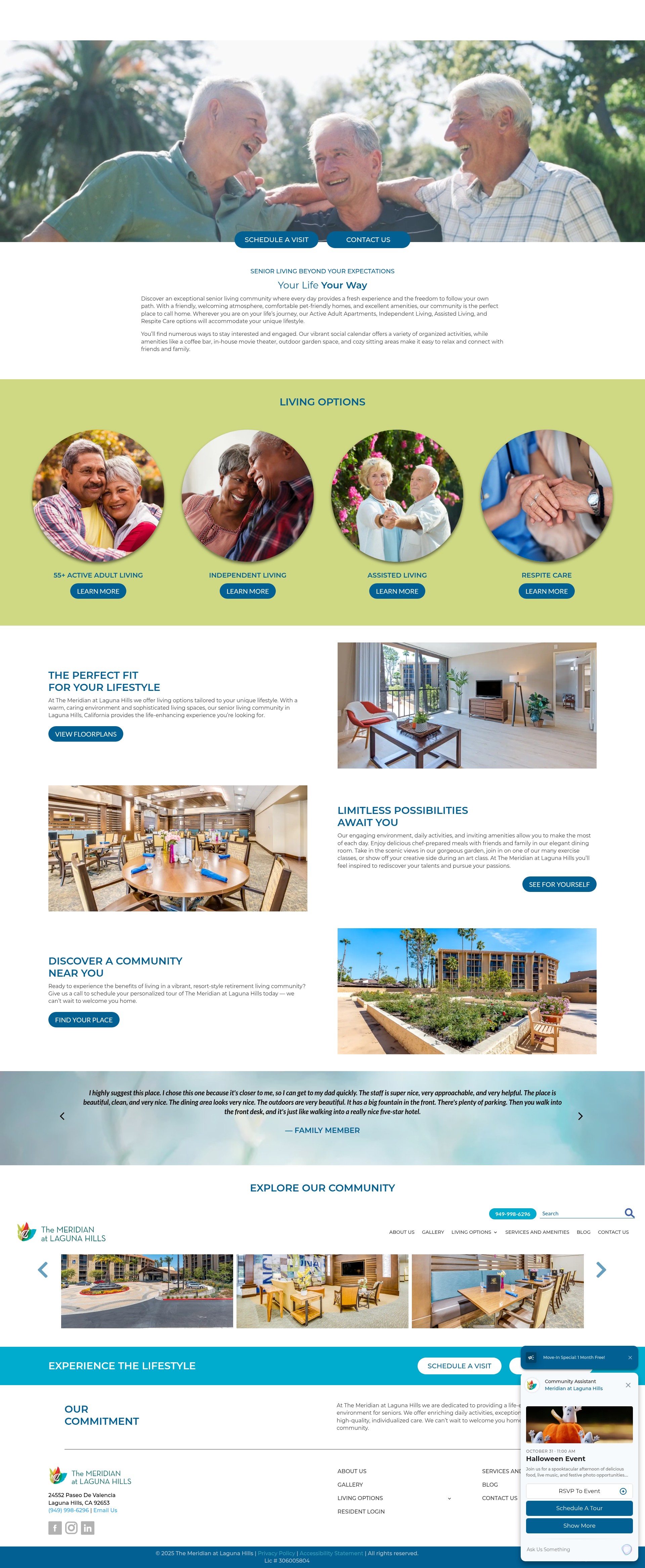 Screenshot of meridianatlagunahills.com