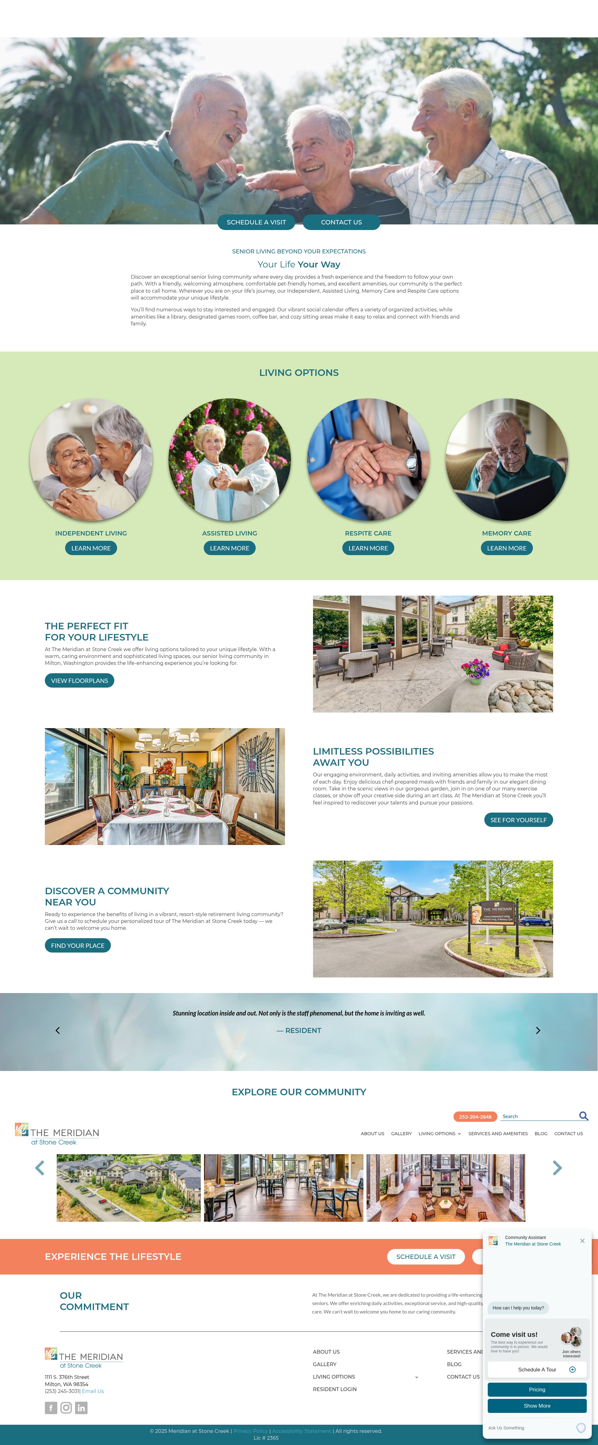 Screenshot of meridianatstonecreek.com