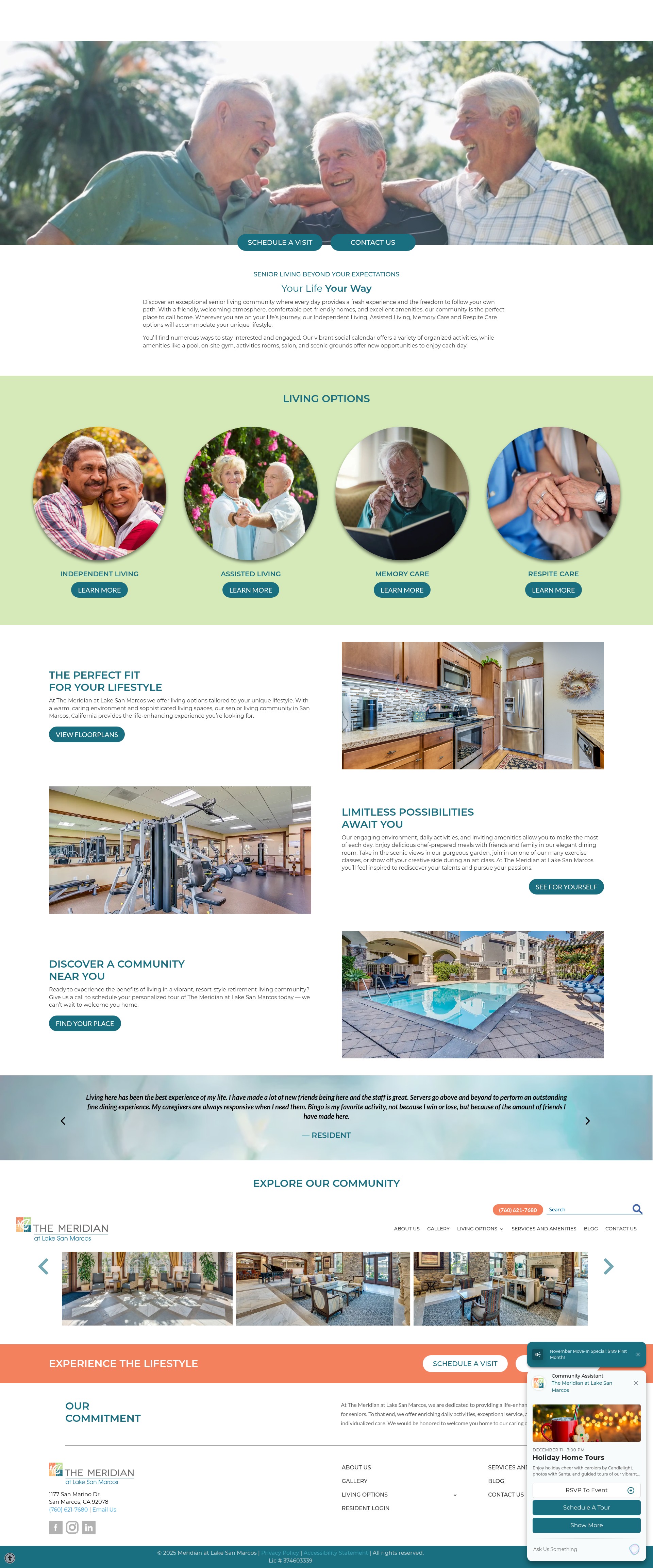 Screenshot of meridiansanmarcos.com