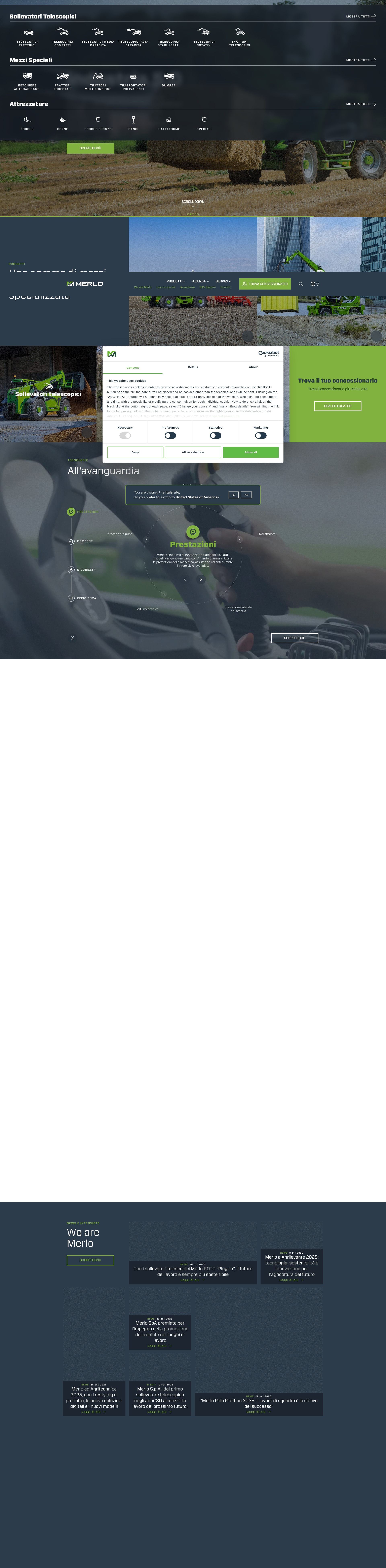 Screenshot of merlo.com