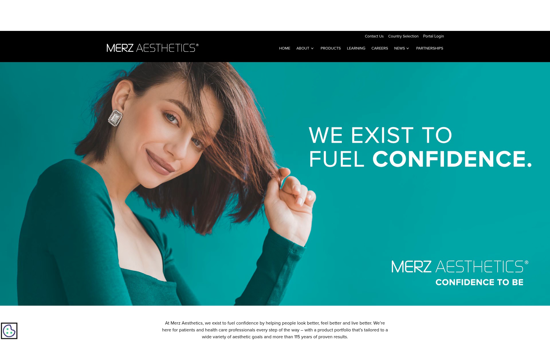 Screenshot of merzaesthetics.com