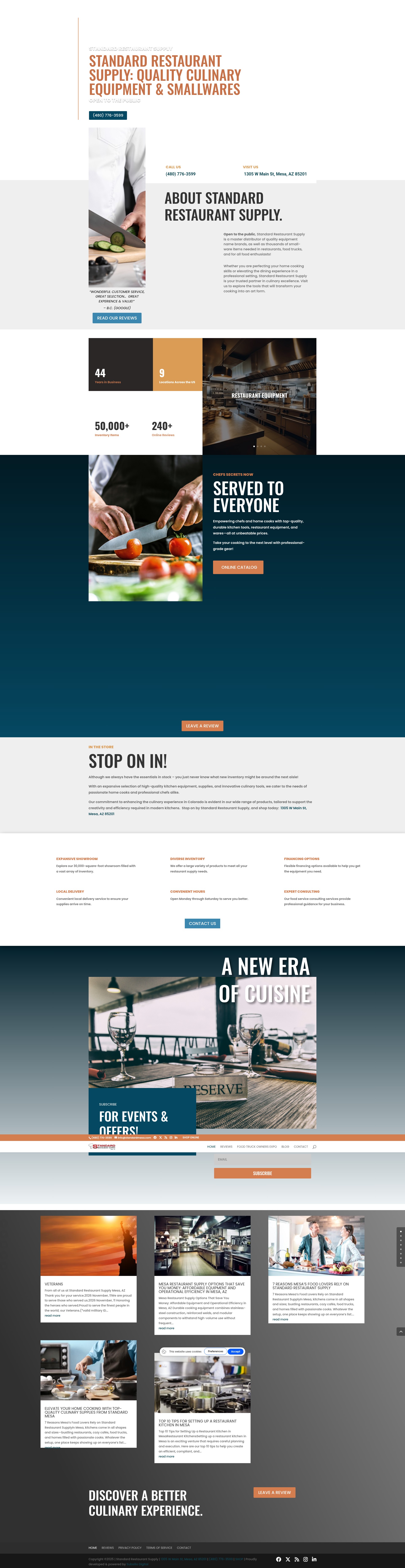 Screenshot of mesa.standardrestaurant.com