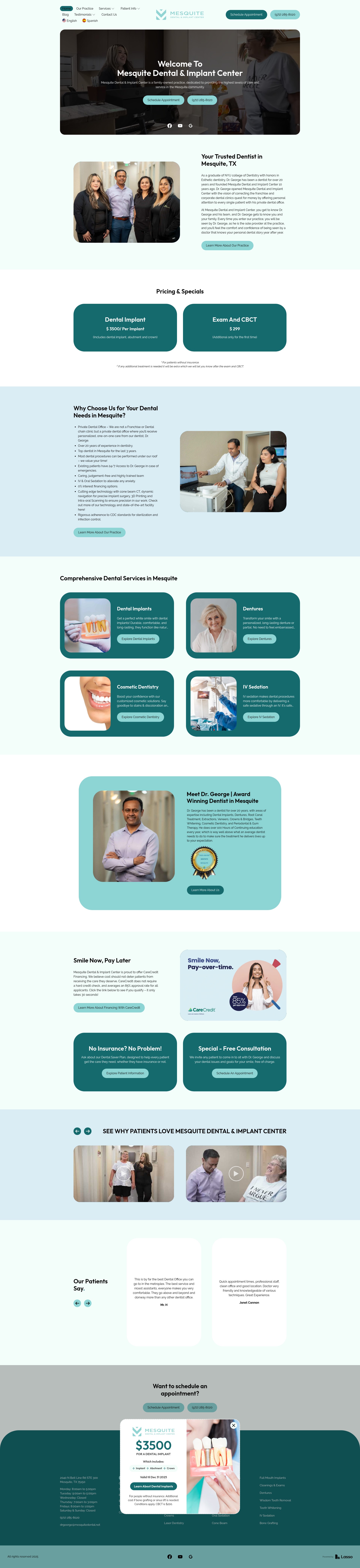 Screenshot of mesquitedental.net