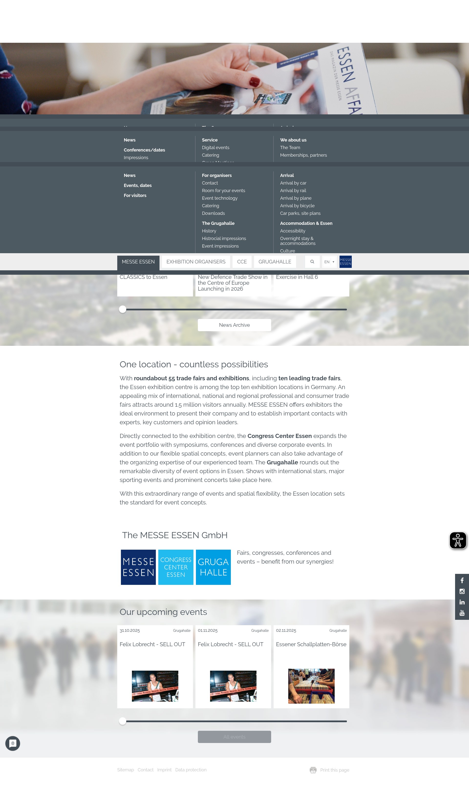 Screenshot of messe-essen.de